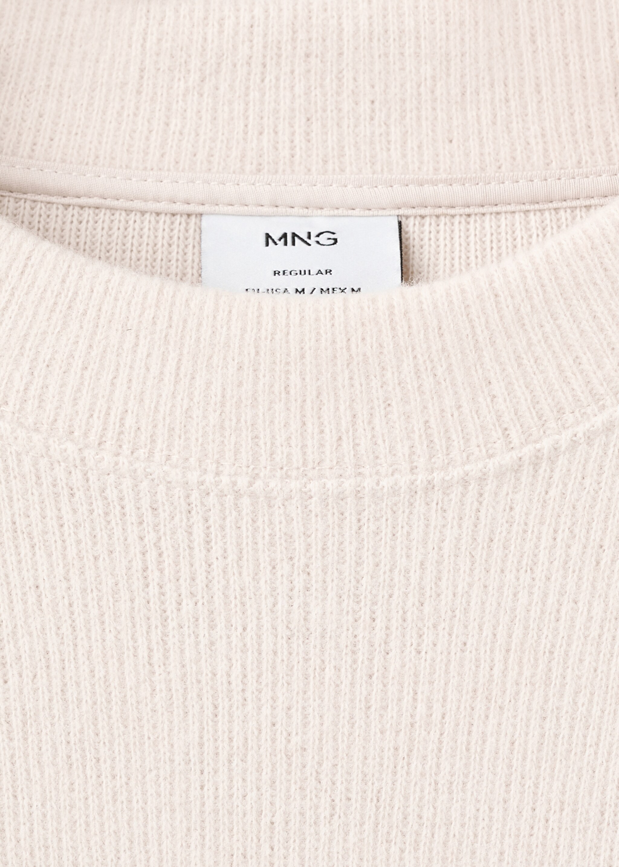 Sweatshirt de malha regular fit - Pormenor do artigo 8, Cru. Ref: 17007902-00.