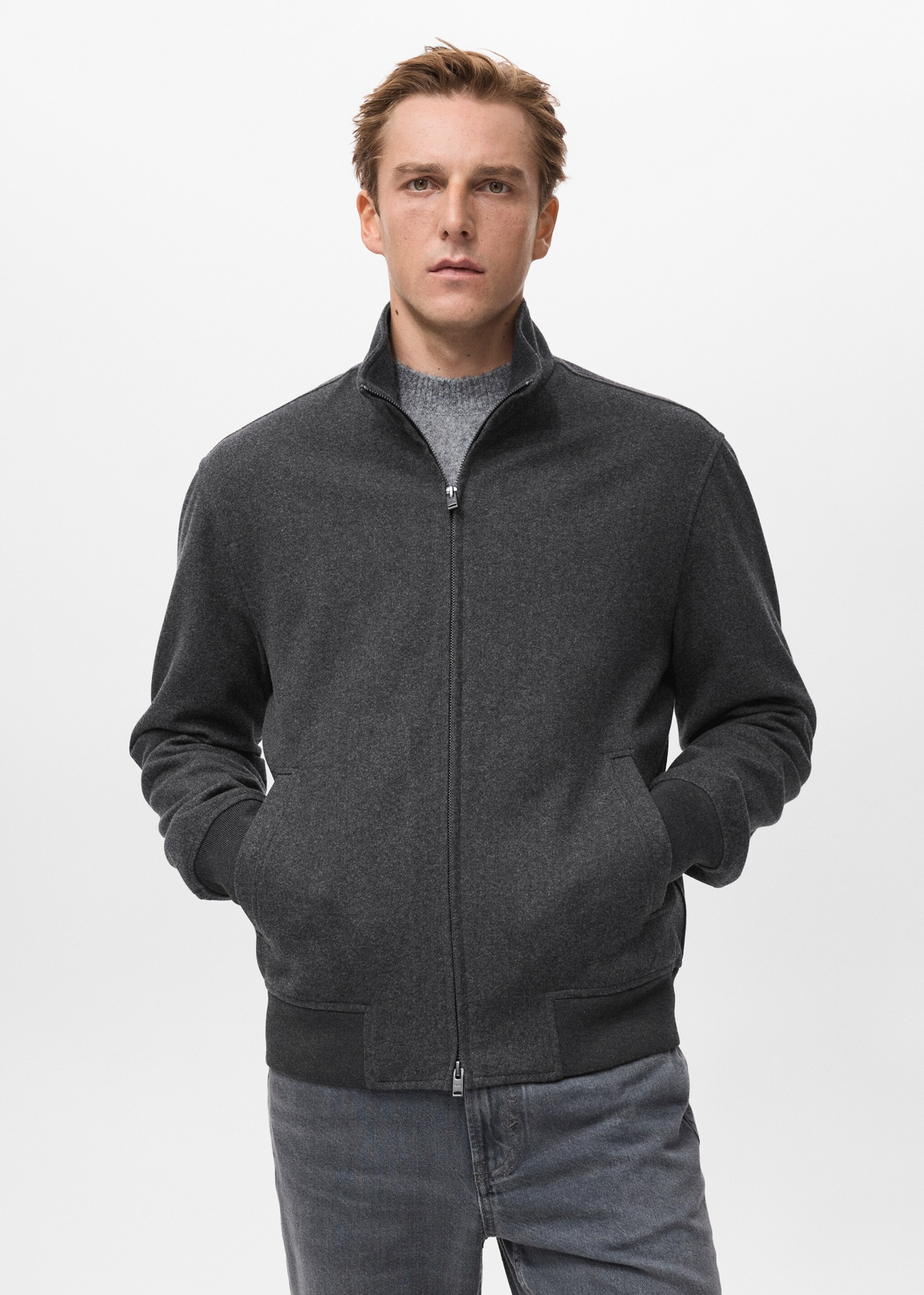 Sweatshirt alludiaz - Medium plane, Dark Heather Grey. Ref: 17007903-00.