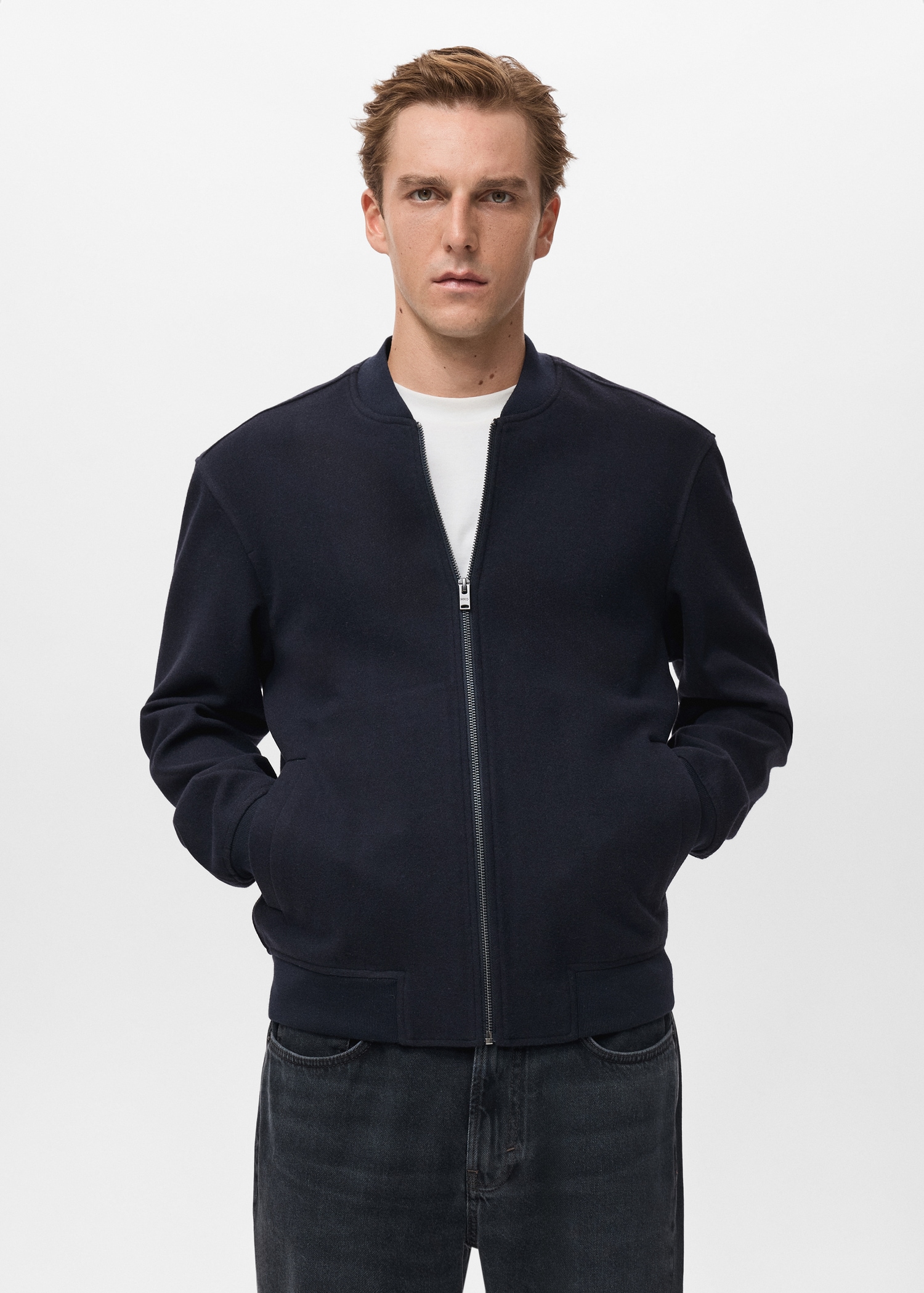 Sudadera bomber cremallera - Plano medio