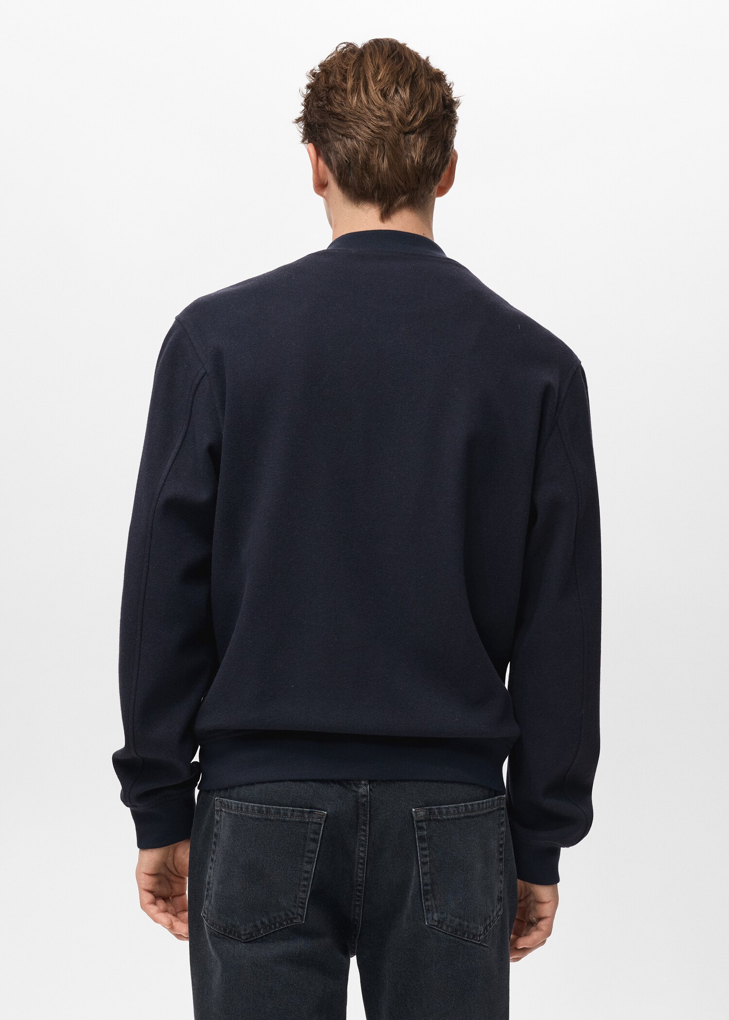 Sudadera bomber cremallera - Reverso del artículo
