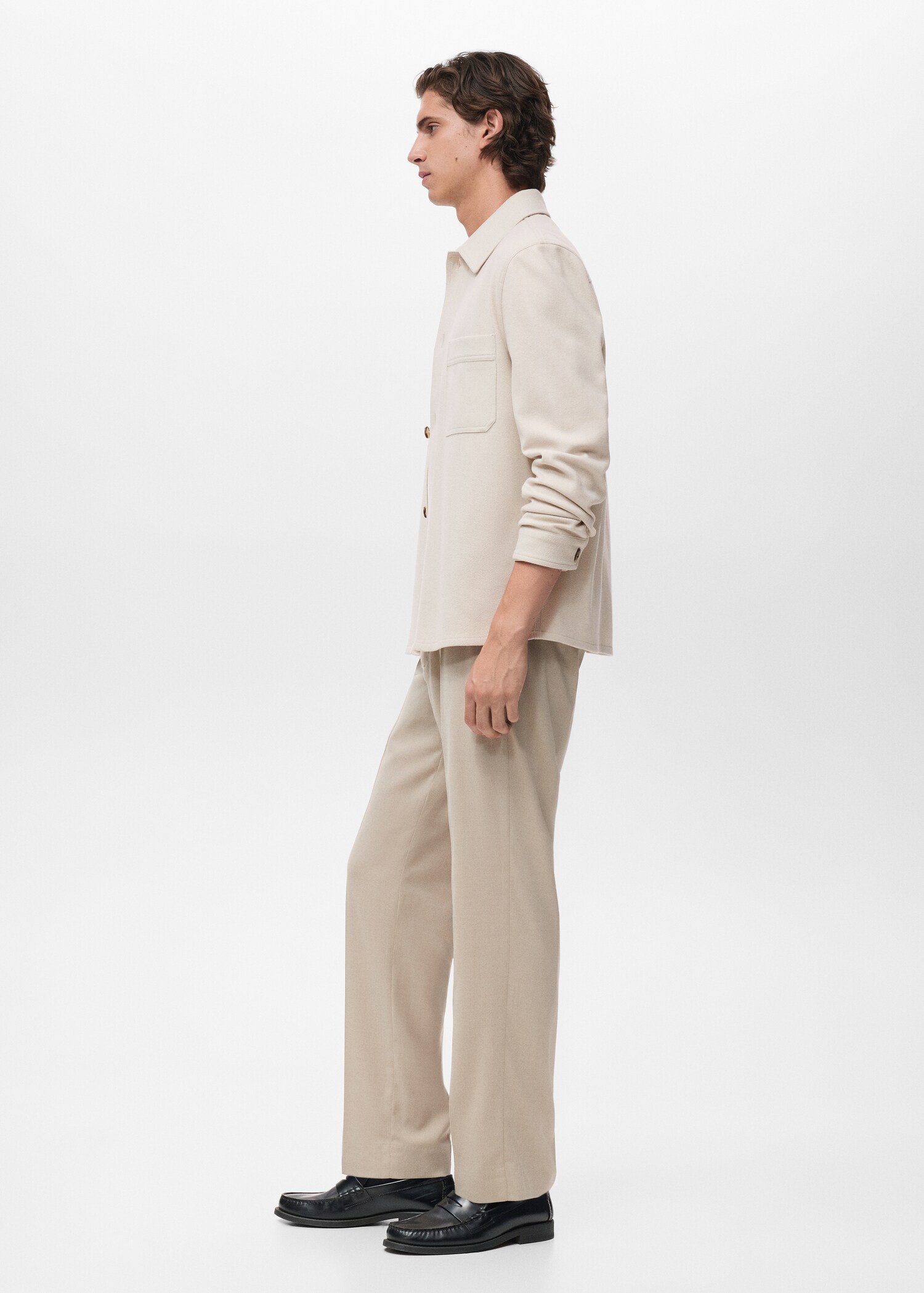 Regular fit flannel overshirt - Details of the article 2