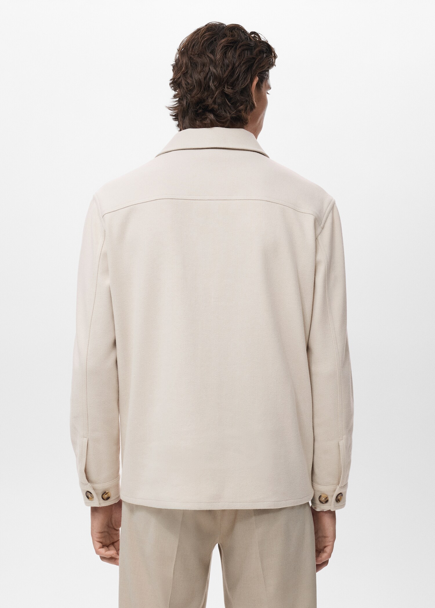 Regular fit flannel overshirt - Reverse of the article