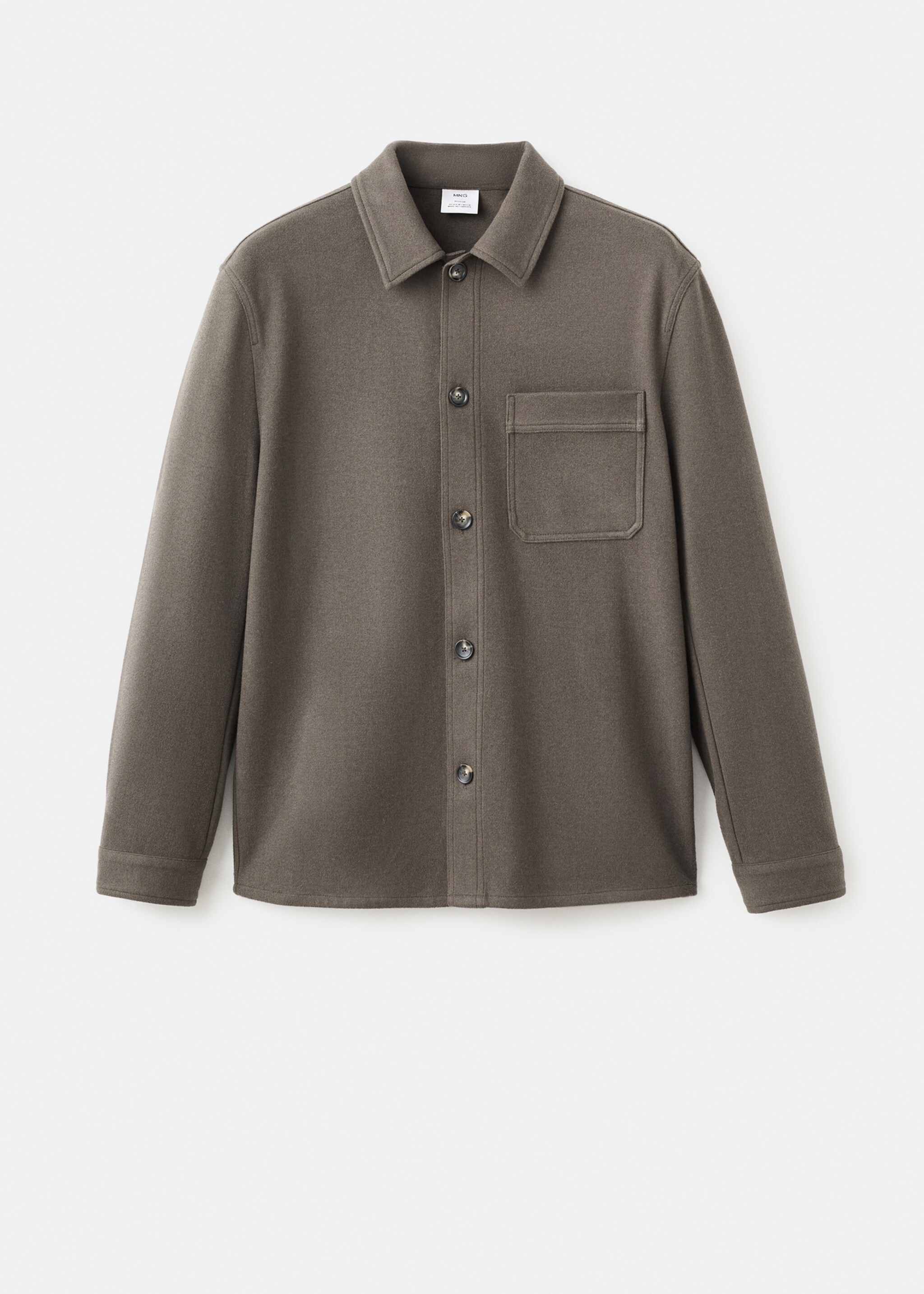 Regular fit flannel overshirt - Article without model, Dark Green. Ref: 17007906-00.