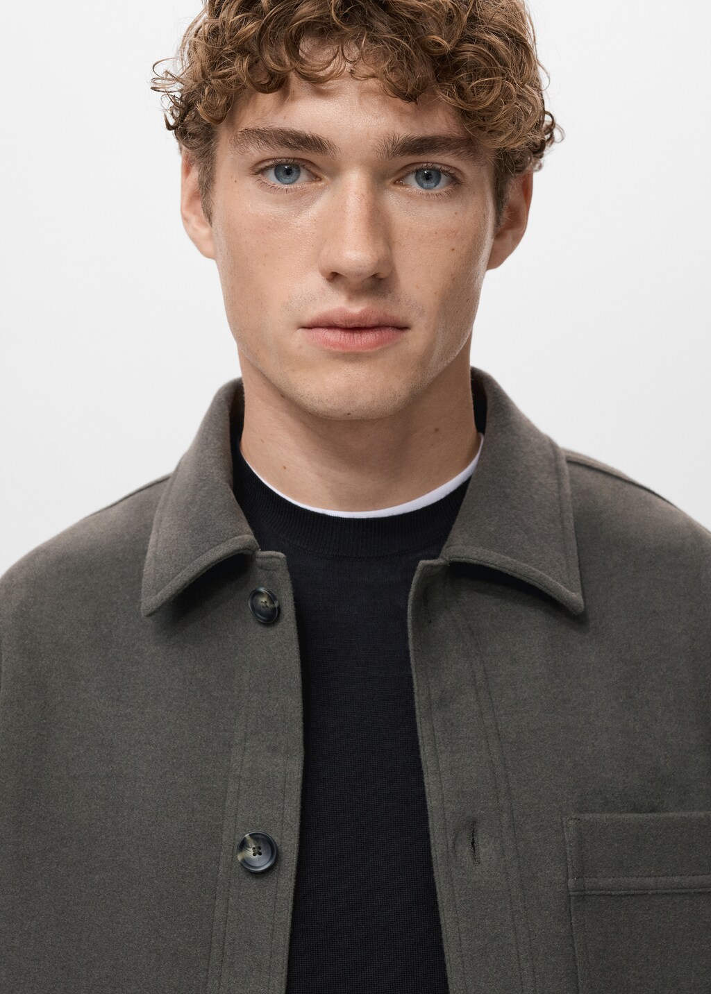 Regular fit flannel overshirt