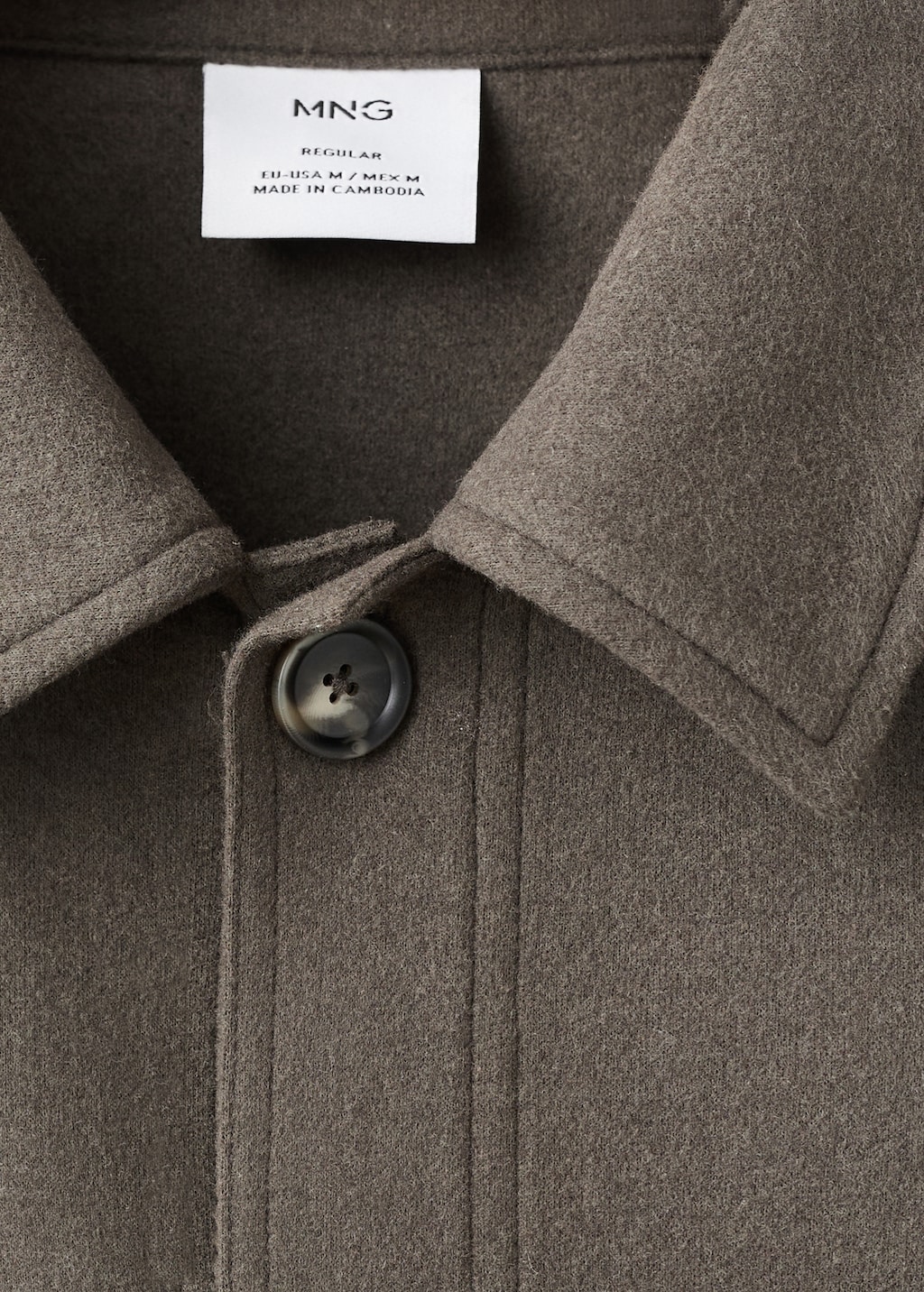 Regular fit flannel overshirt