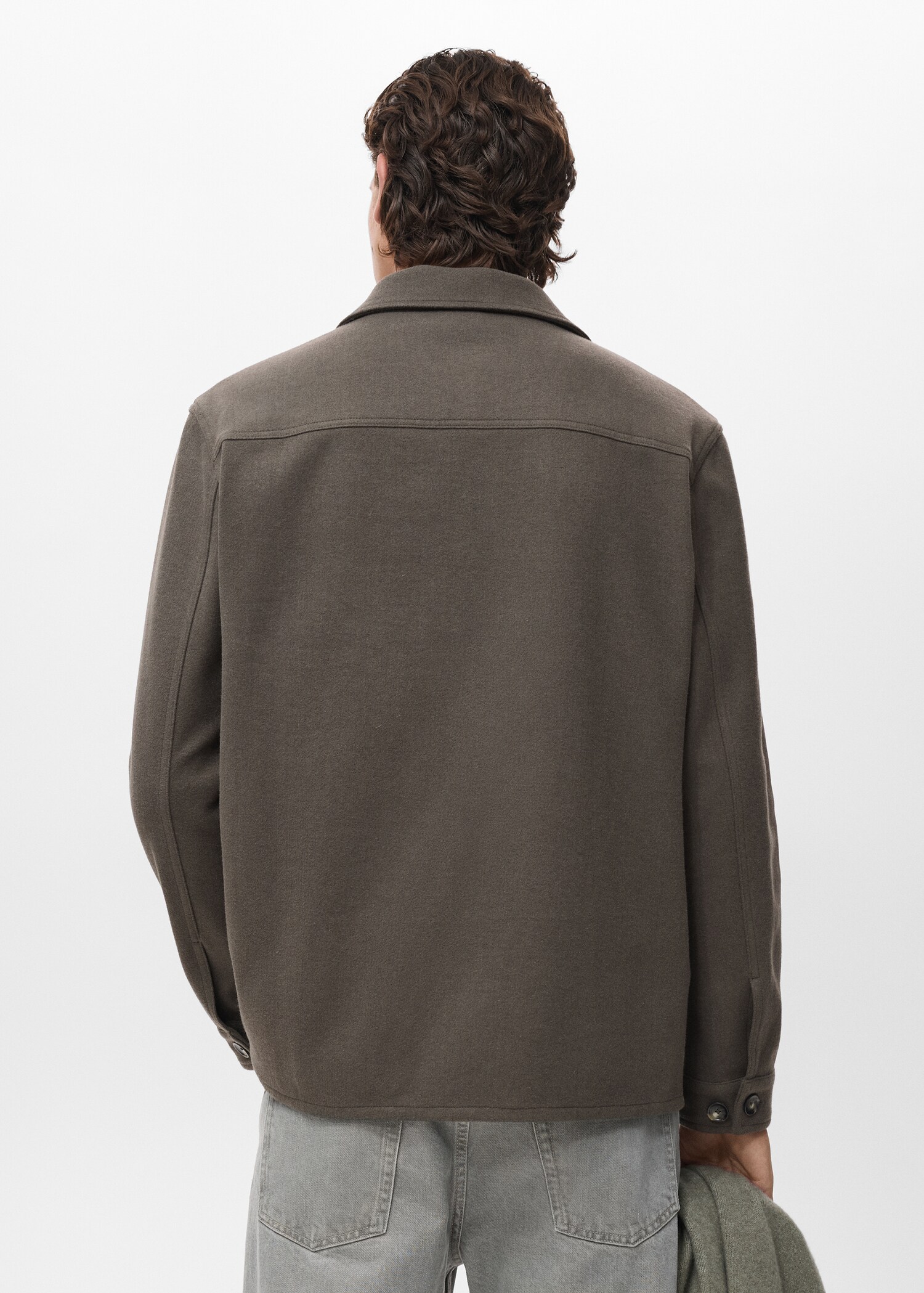 Regular fit flannel overshirt - Reverse of the article