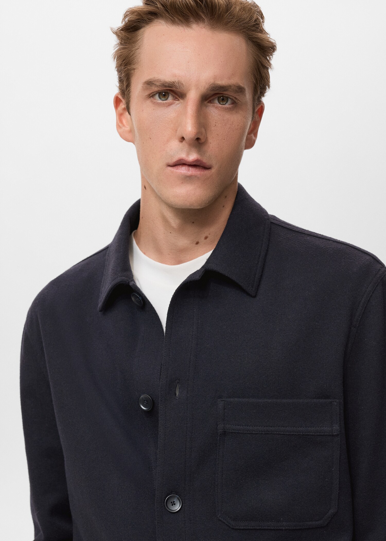 Regular fit flannel overshirt - Details of the article 1