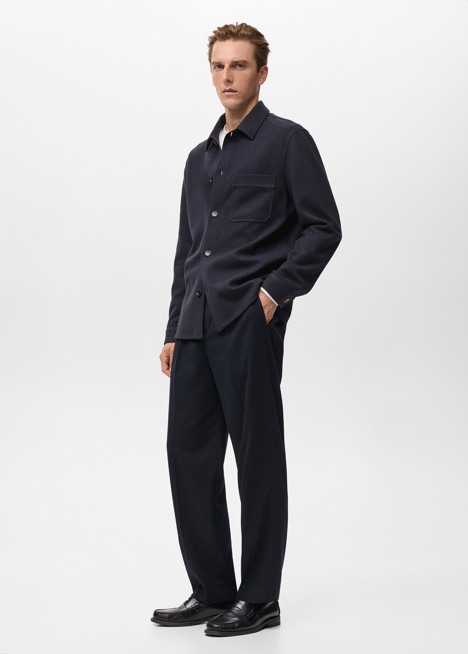Regular fit flannel overshirt - Details of the article 2