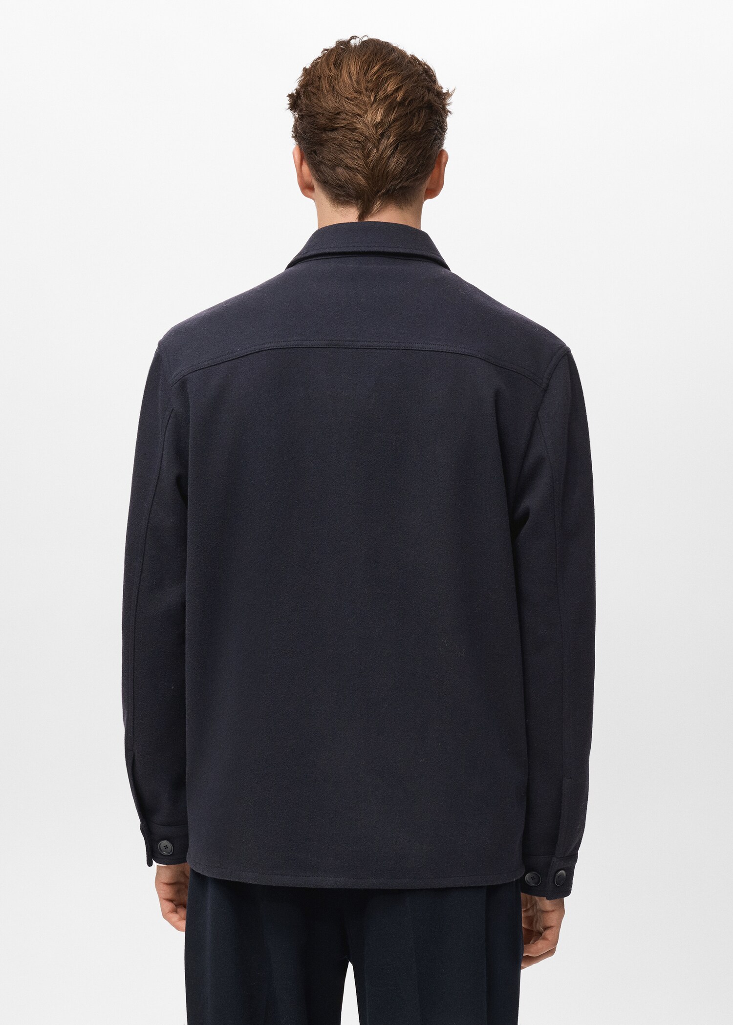 Regular fit flannel overshirt - Reverse of the article