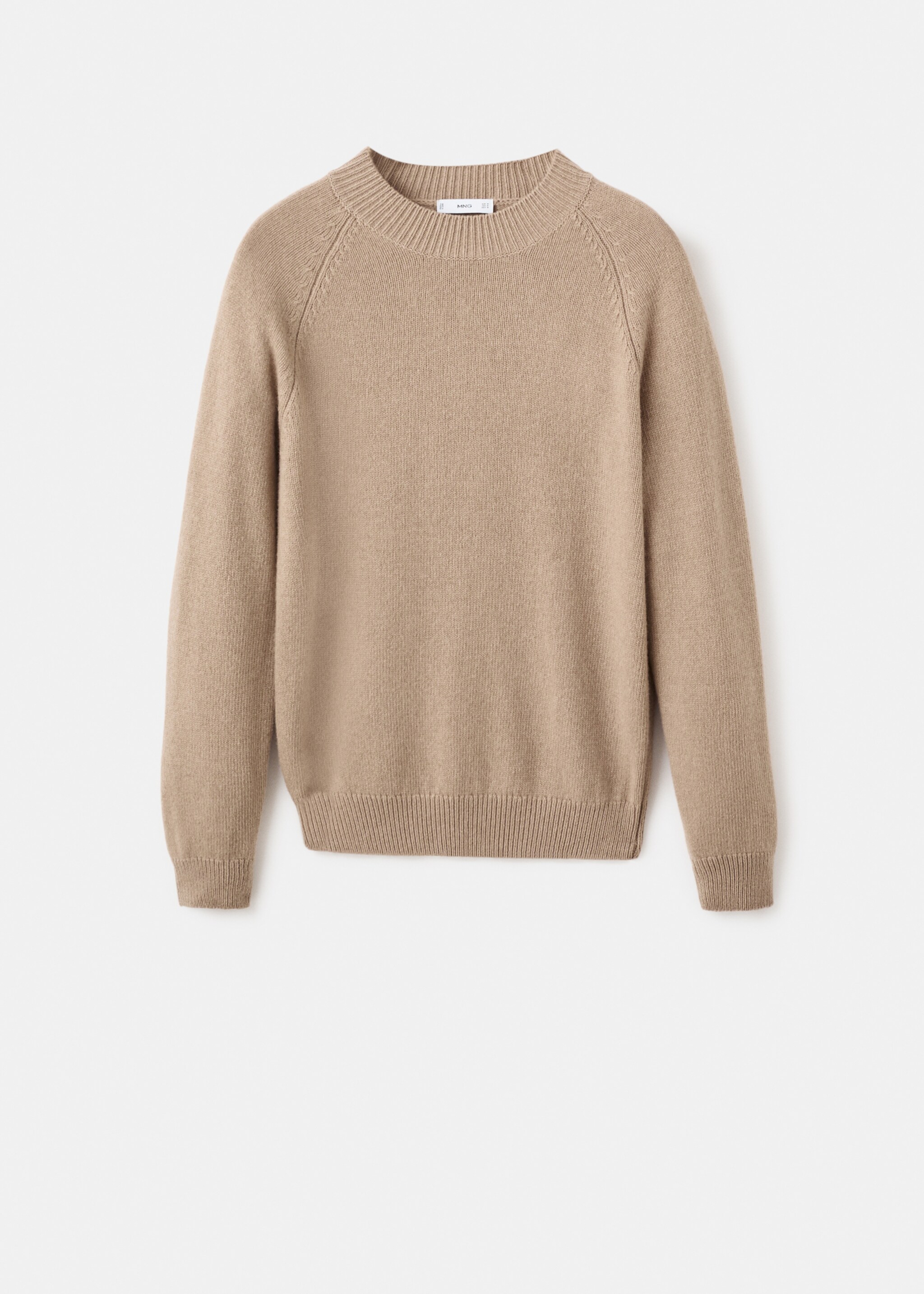 100% Italian wool knitted sweater - Article without model, Medium Brown. Ref: 17007907-00.