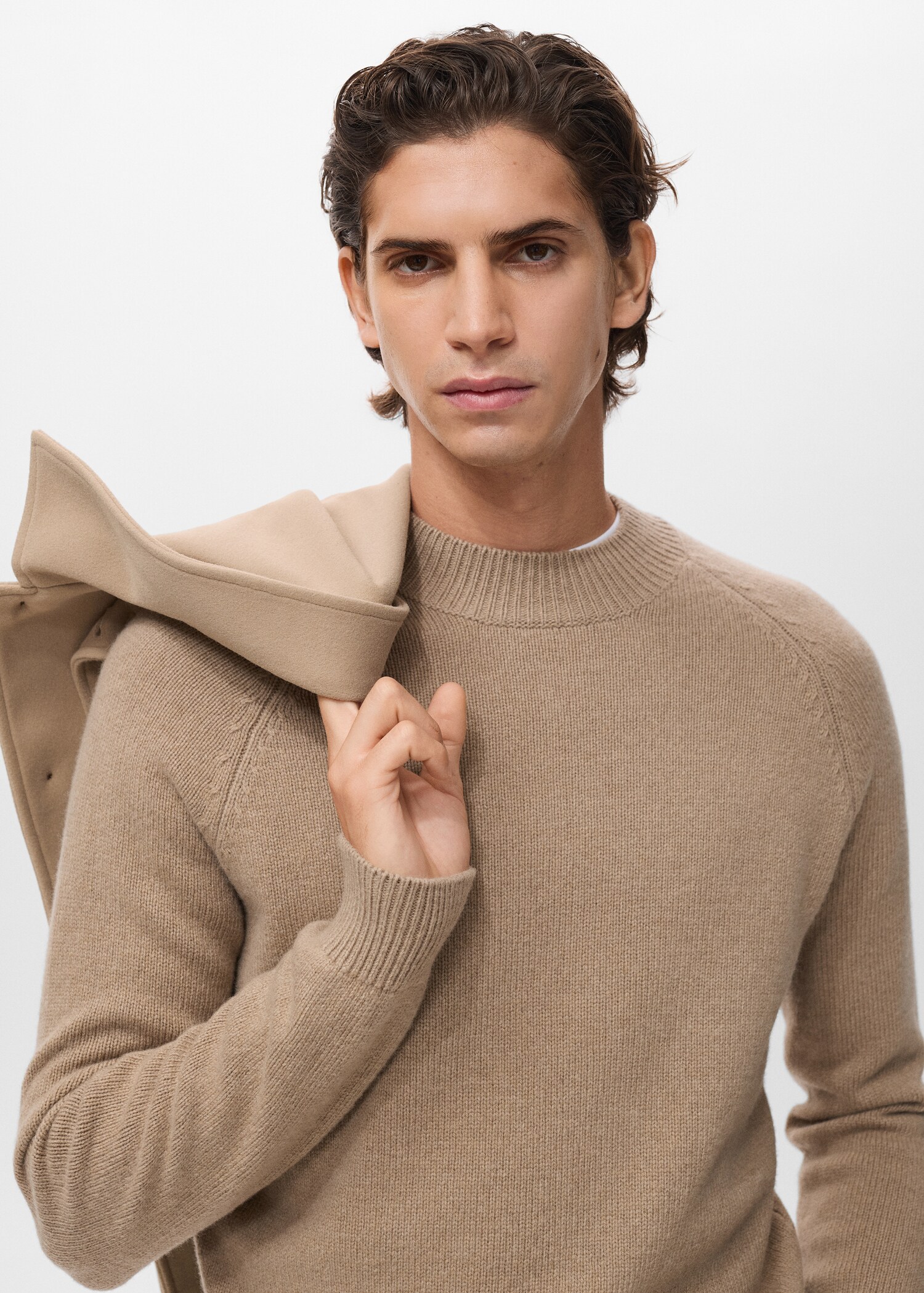 100% Italian wool knitted sweater - Details of the article 1