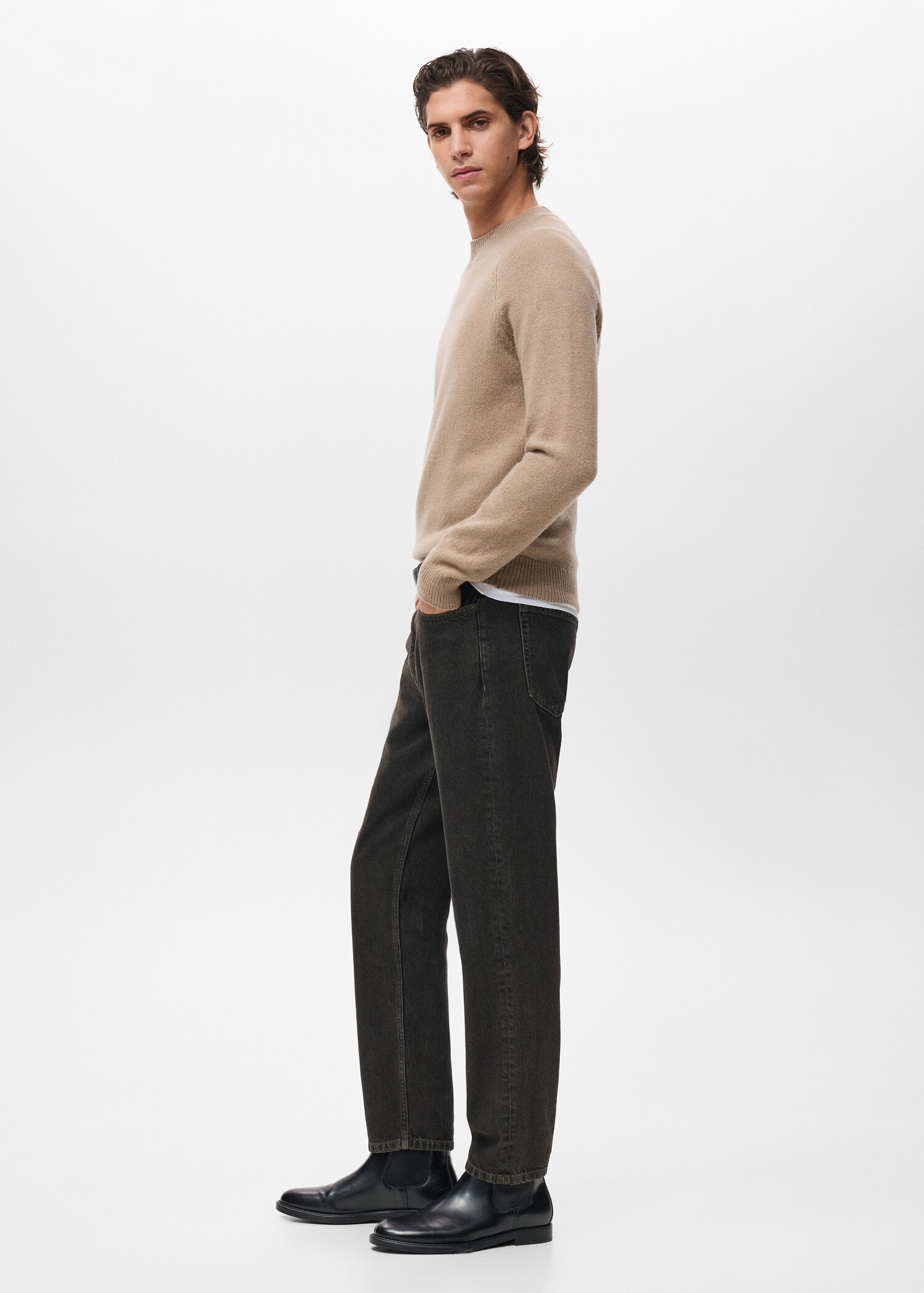 100% Italian wool knitted sweater - Details of the article 2