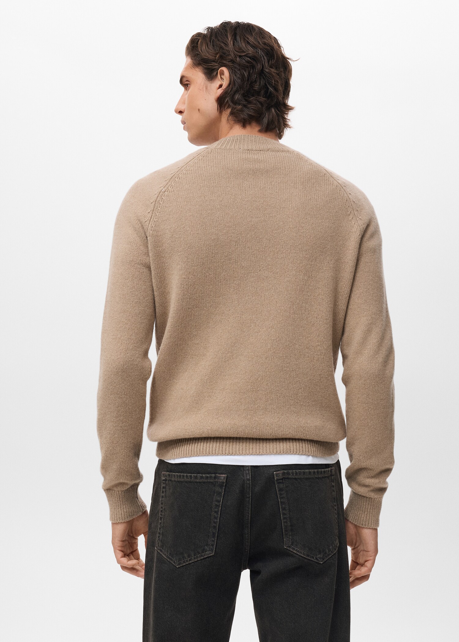 100% Italian wool knitted sweater - Reverse of the article