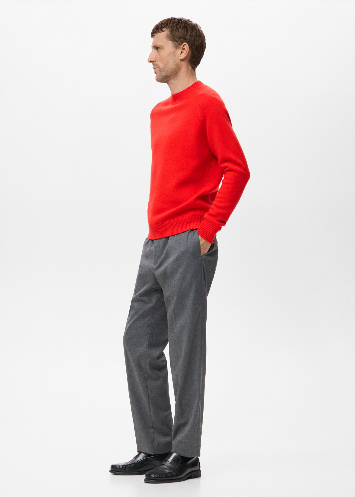 Pullover aus 100 % Wolle mit halbhohem Kragen - Detail des Artikels 2