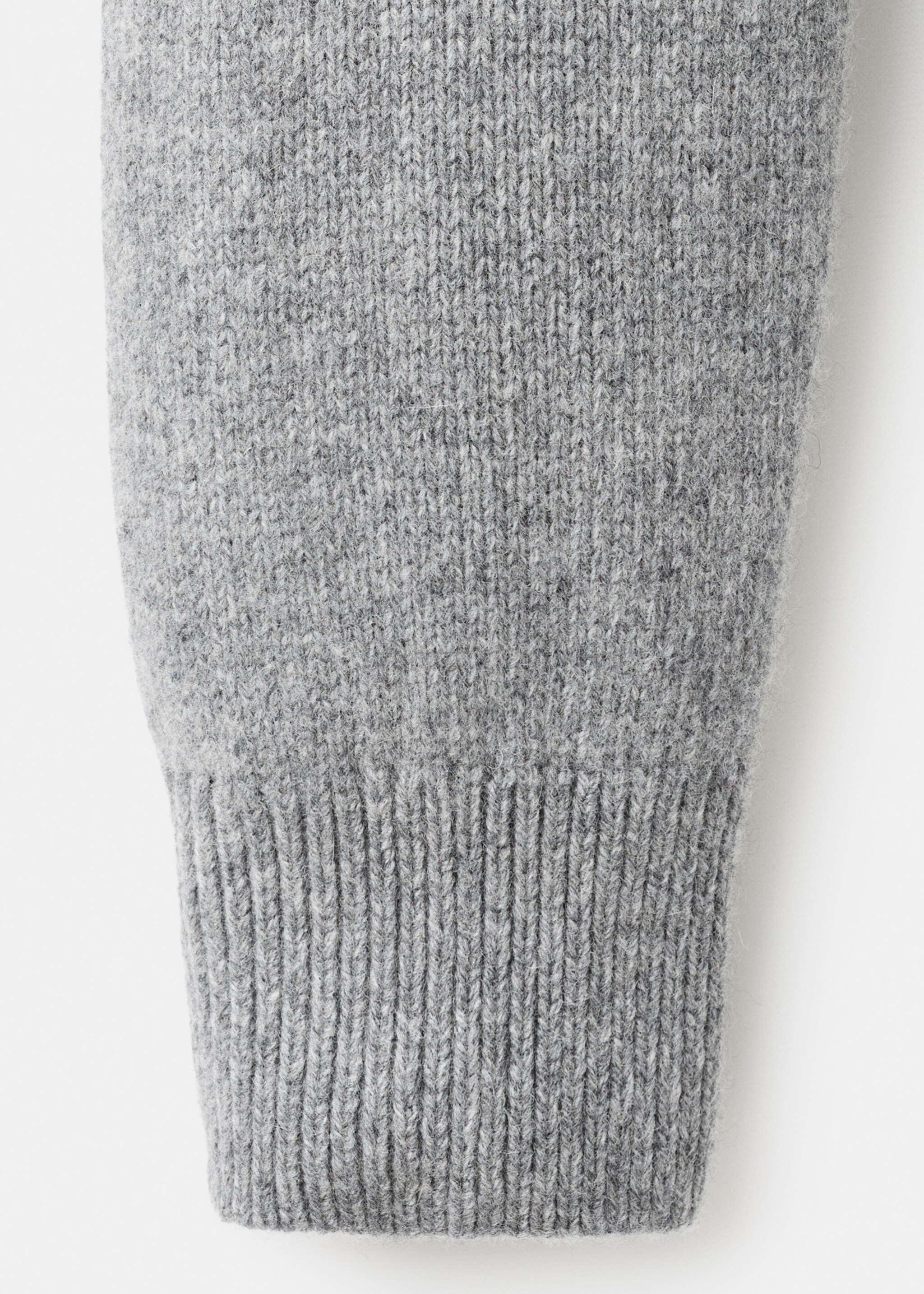 100% Italian wool knitted sweater - Details of the article 0, Medium Heather Grey. Ref: 17007907-00.