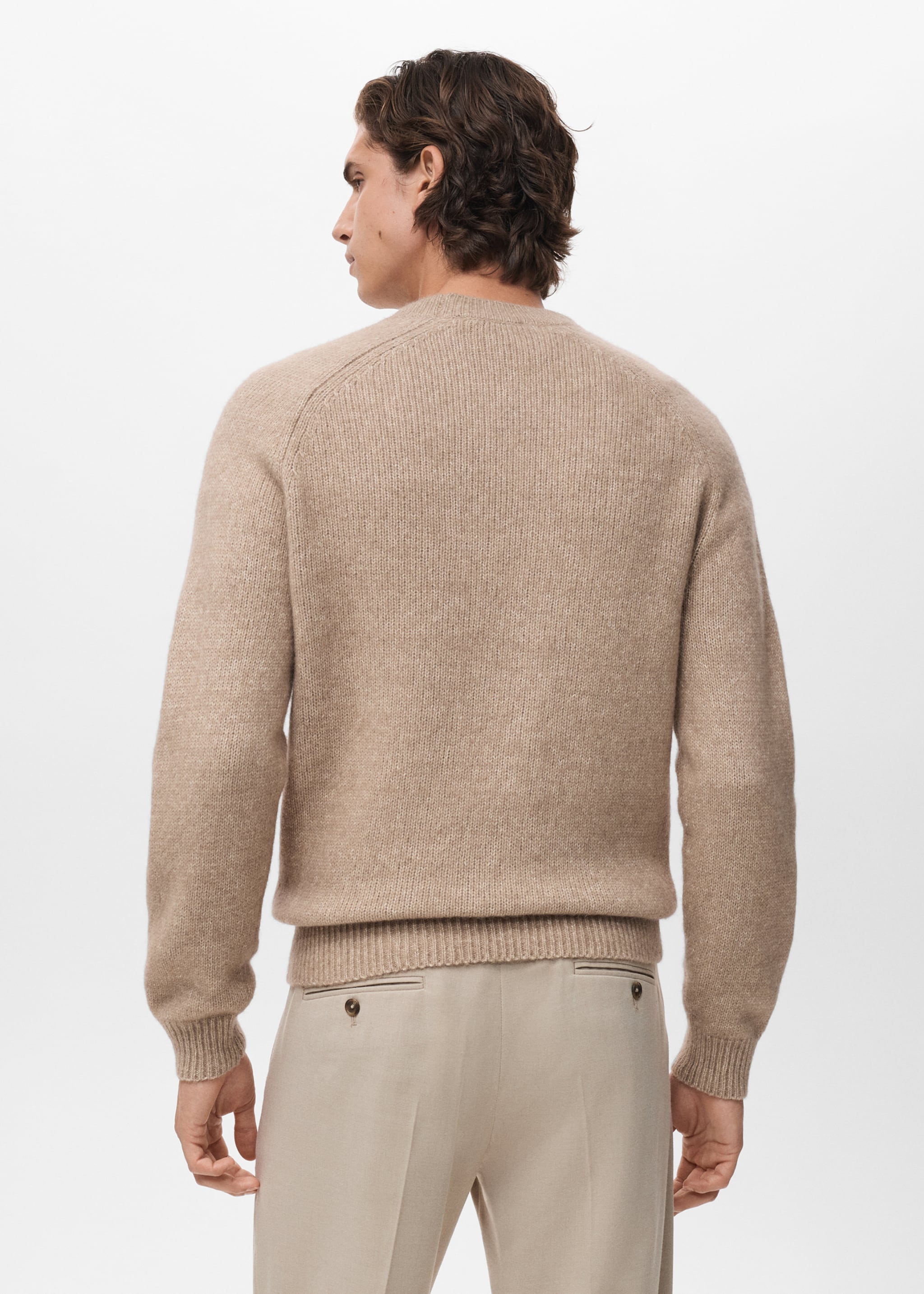 Sweater cris - Reverse of the article, Sand. Ref: 17007908-00.