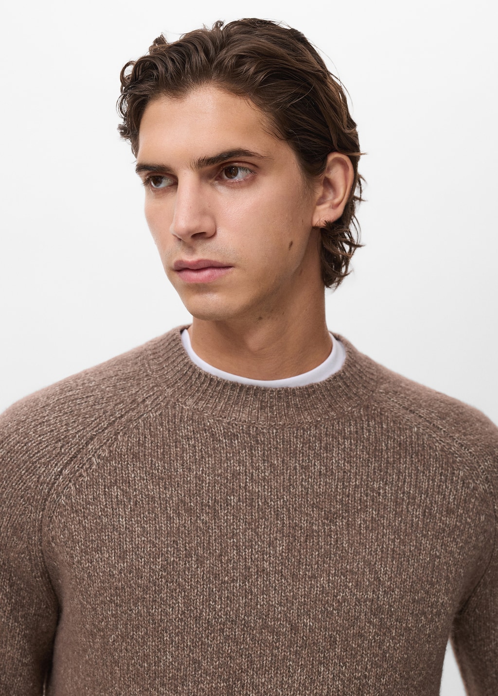 Fine-knit wool-blend sweater