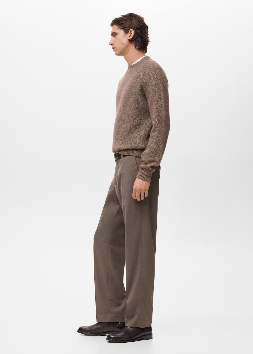 Fine-knit wool-blend sweater