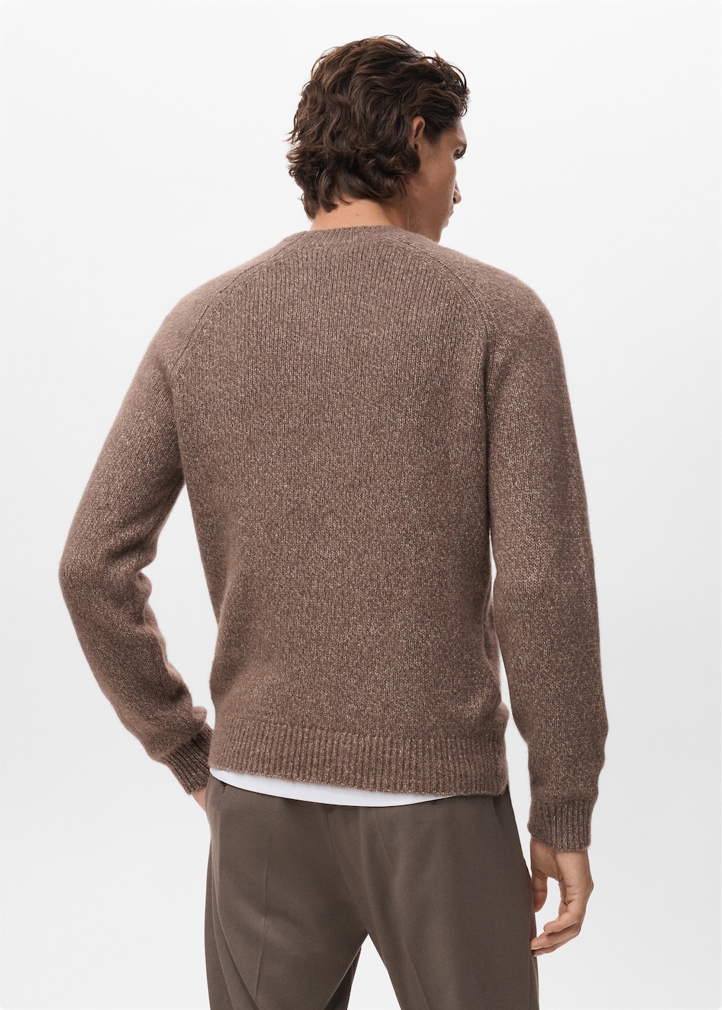 Fine-knit wool-blend sweater