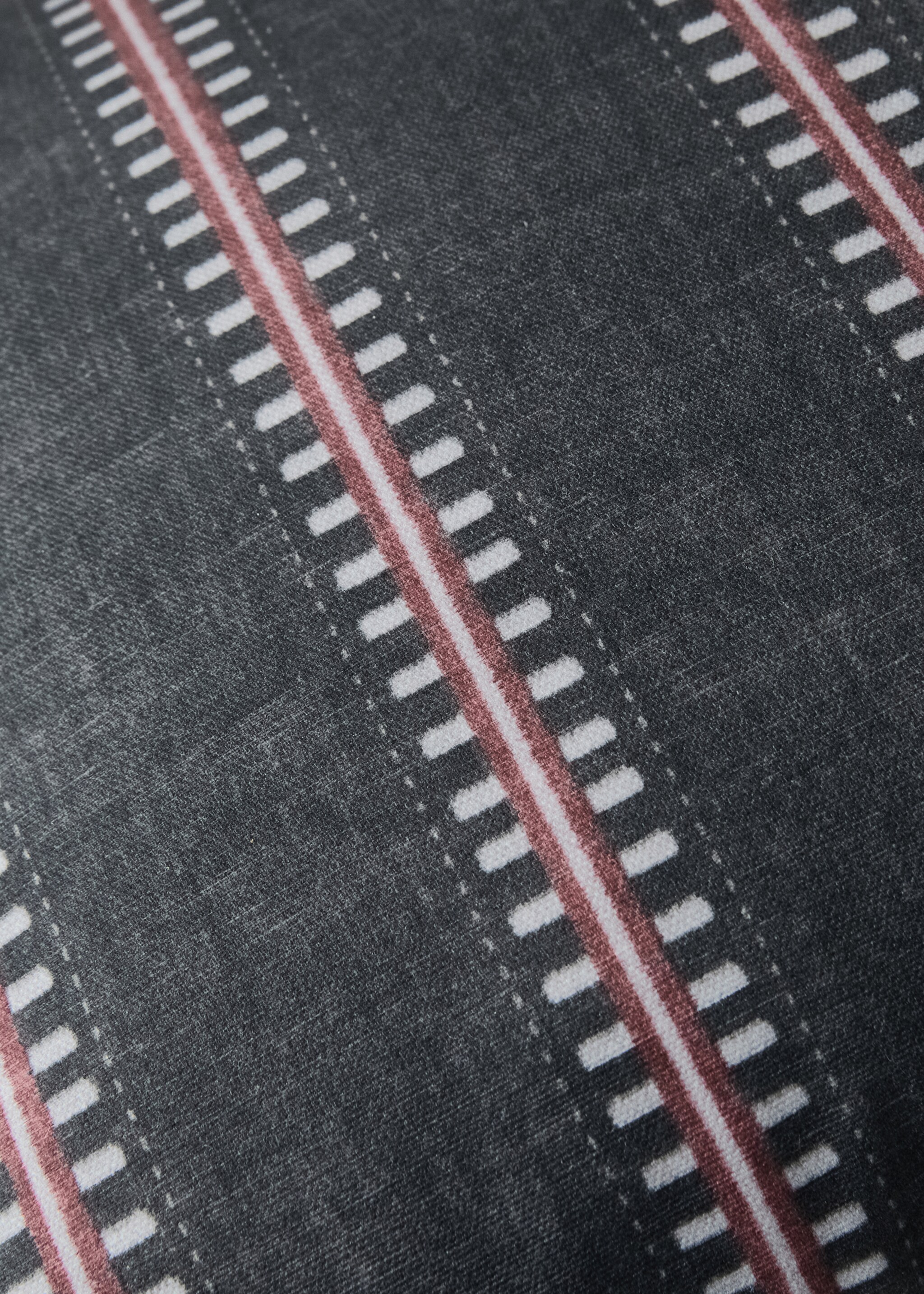 Cotton striped cushion cover with piping 40x60 cm - Details of the article 4, Green. Ref: 17007913-00.