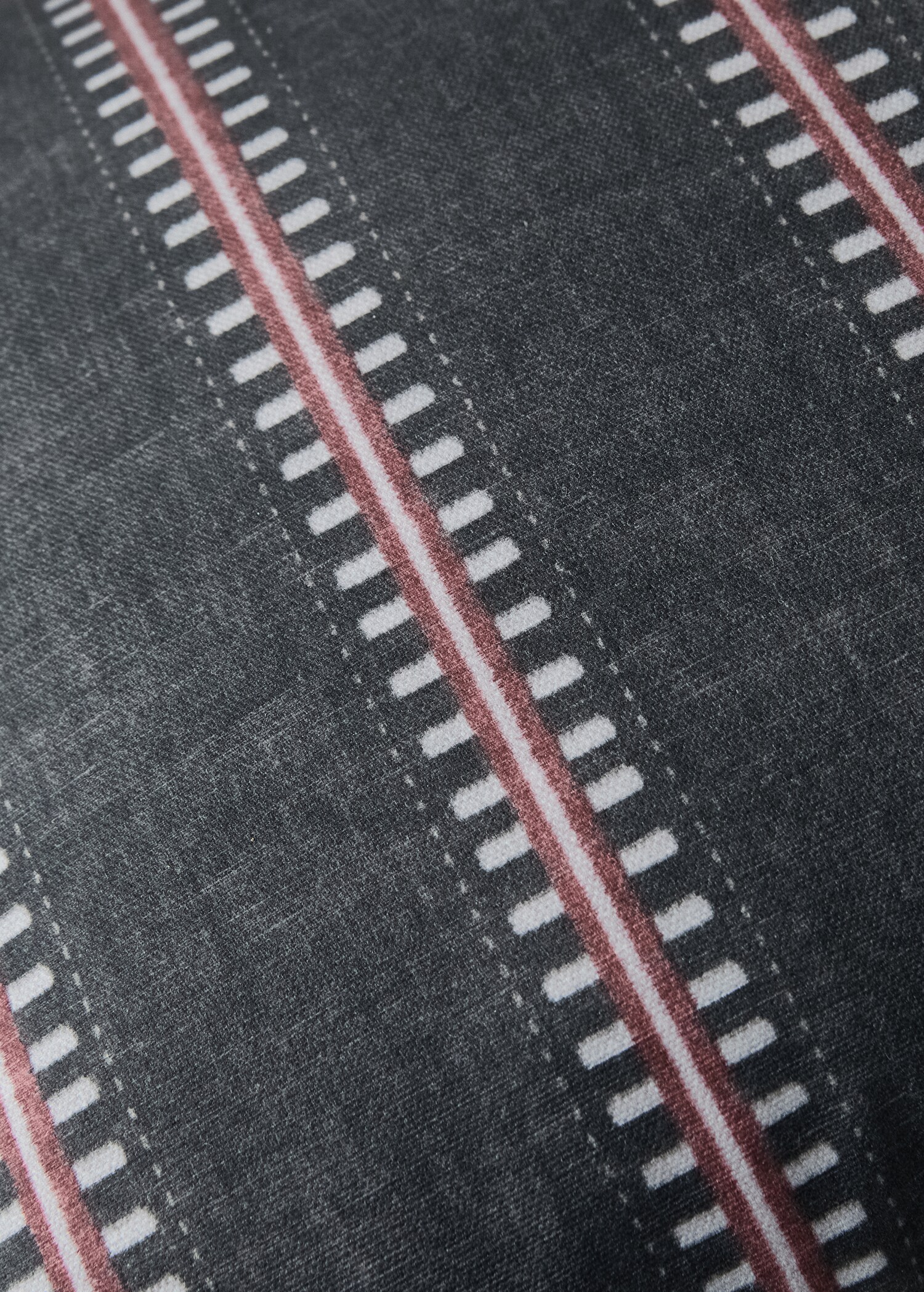 Housse de coussin coton à rayures passepoil 40x60 cm - Détail de l'article 4