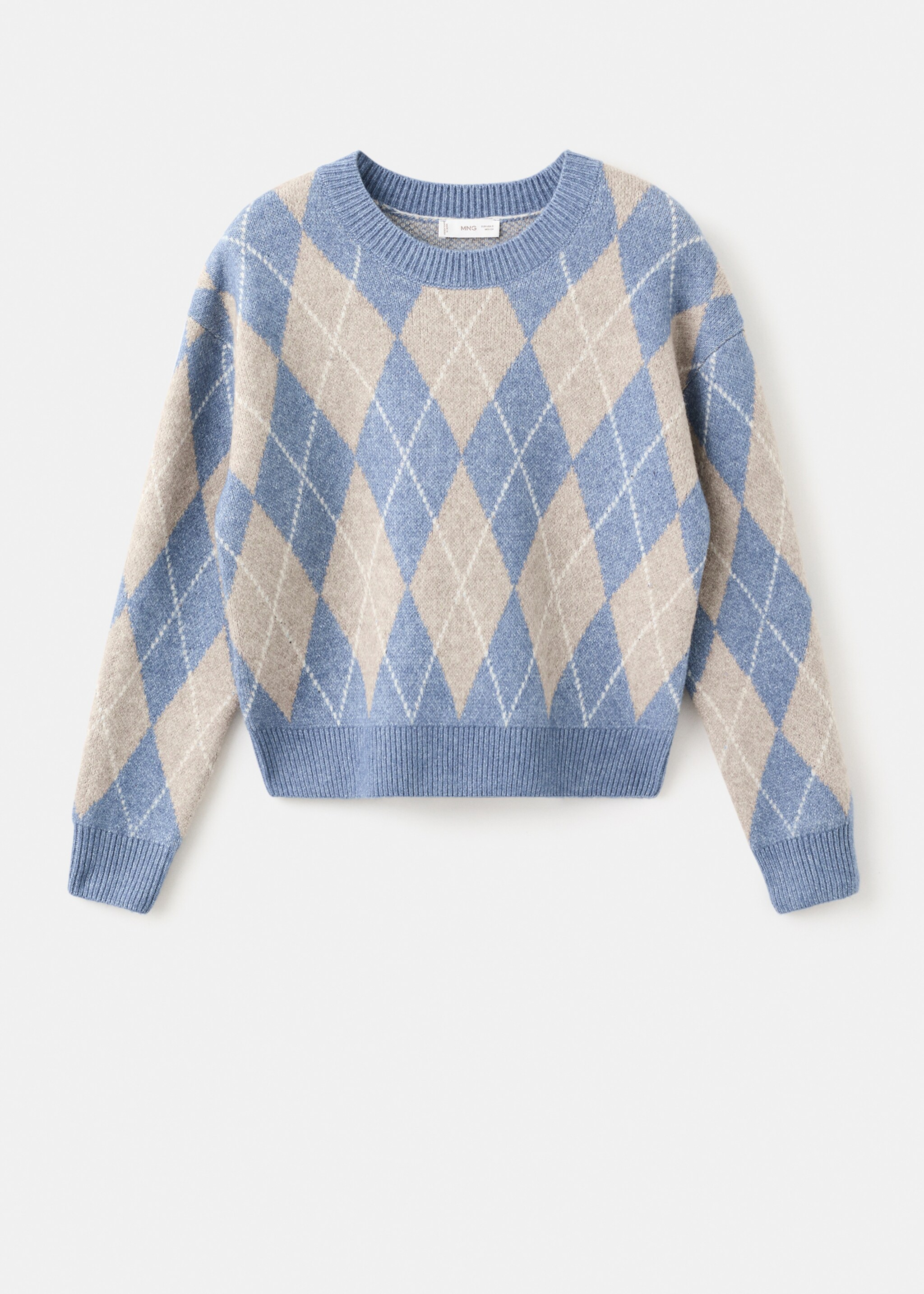 Pull-over motif losanges - Article sans modèle, Bleu. Ref: 17008272-00.