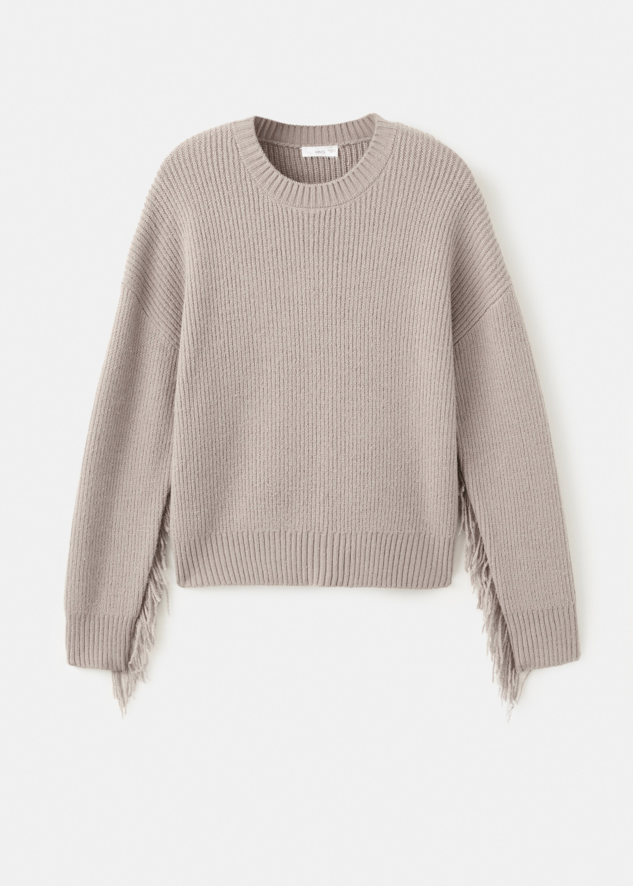 Pull-over maille franges - Article sans modèle, Marron moyen. Ref: 17008275-00.