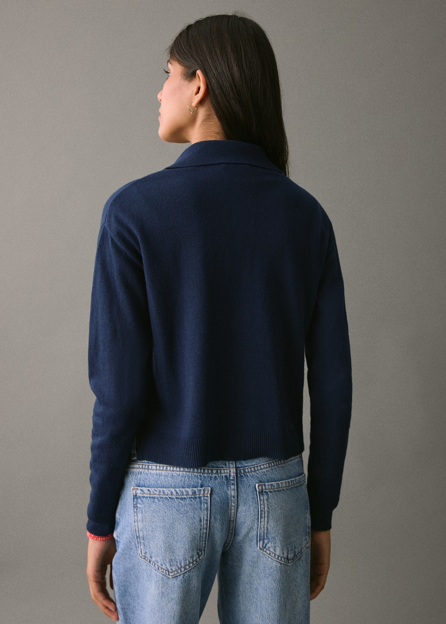 Jersey punto cuello polo - Reverso del artículo