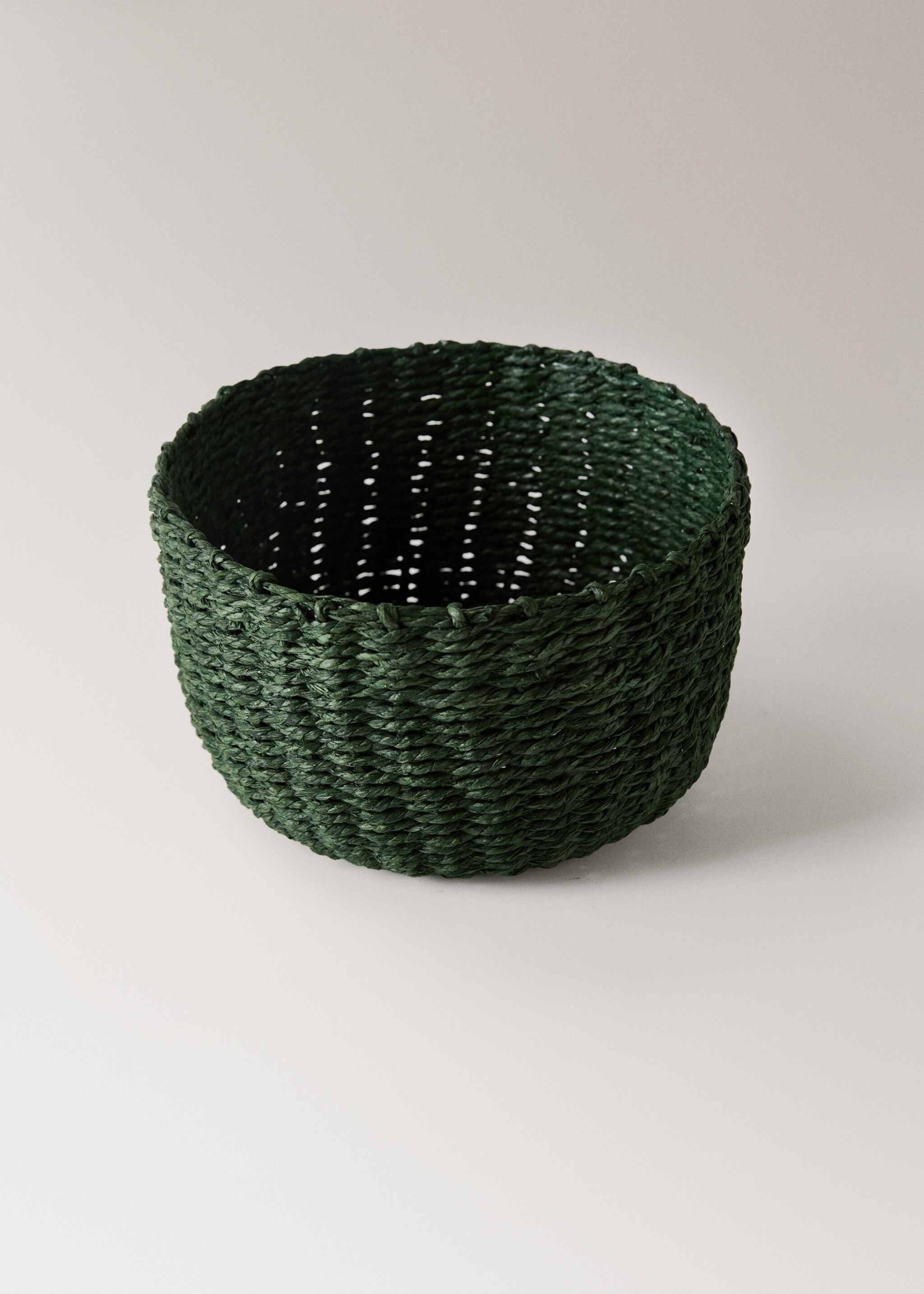 Round paper basket - Details of the article 1, Green. Ref: 17008278-00.