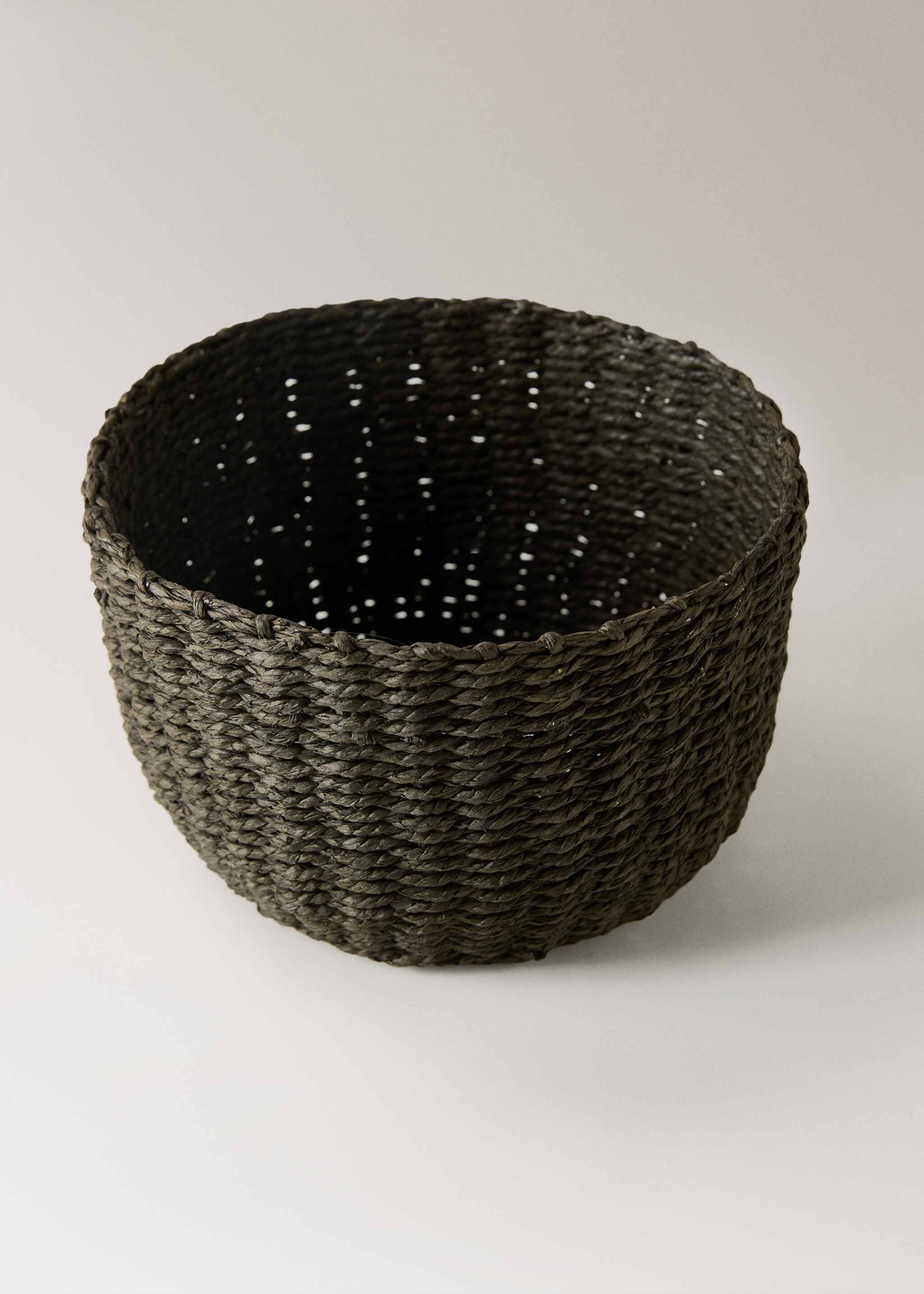 Round paper basket - Details of the article 1, Grey. Ref: 17008278-00.