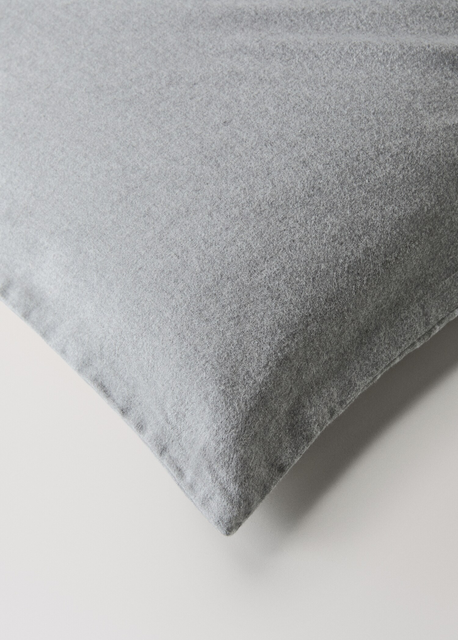 Melange cotton flannel duvet cover with fine-striped yarn for 150/160cm bed - Details of the article 3