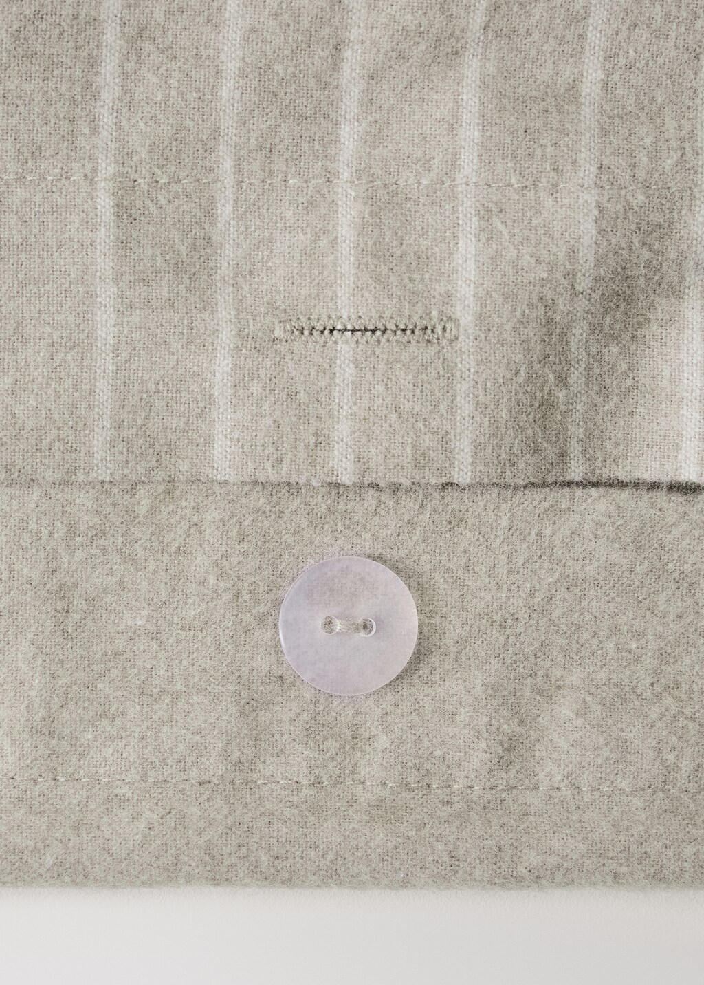 Cotton flannel duvet cover with fine-striped yarn for 180/200cm bed