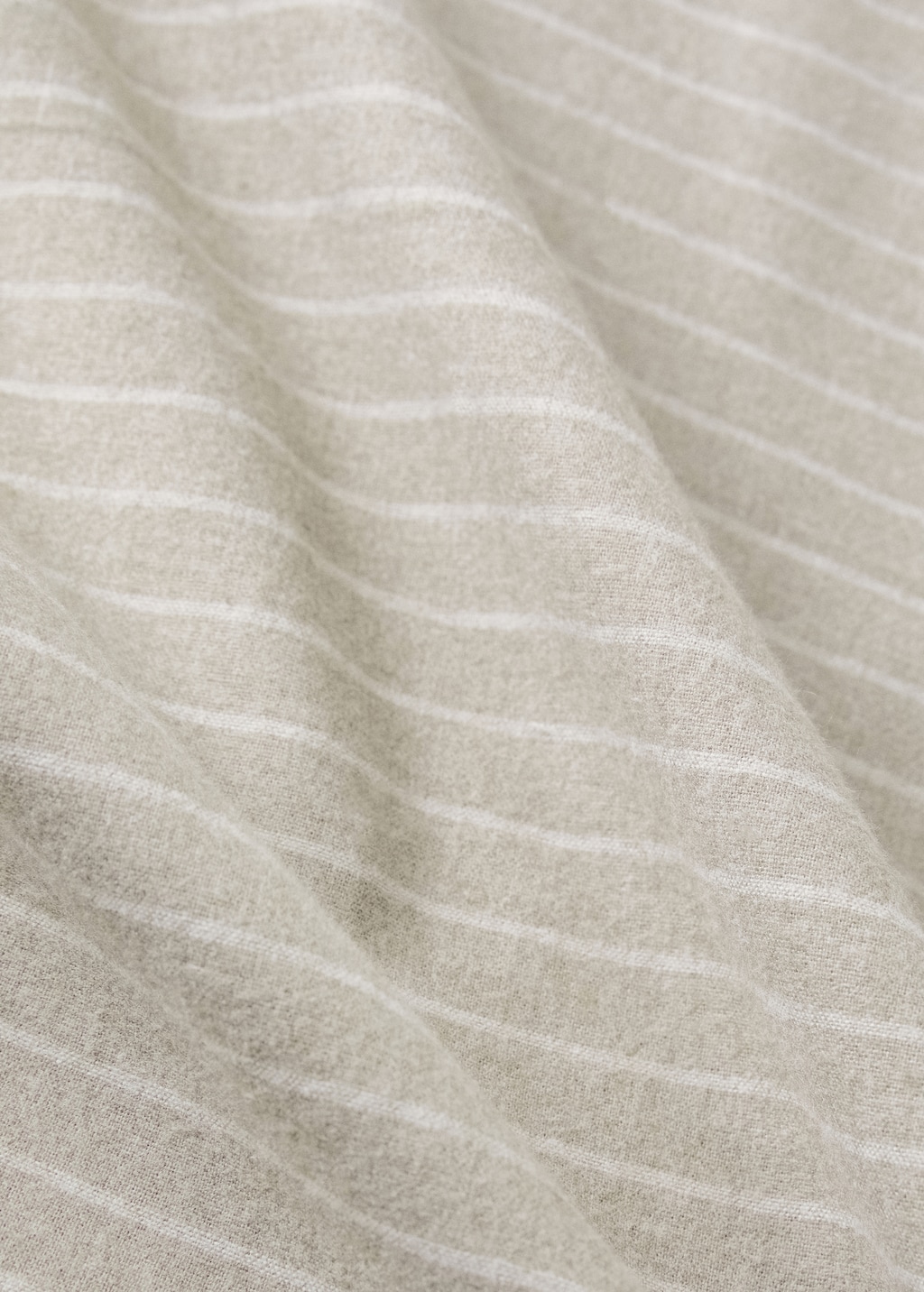 Cotton flannel duvet cover with fine-striped yarn for 180/200cm bed