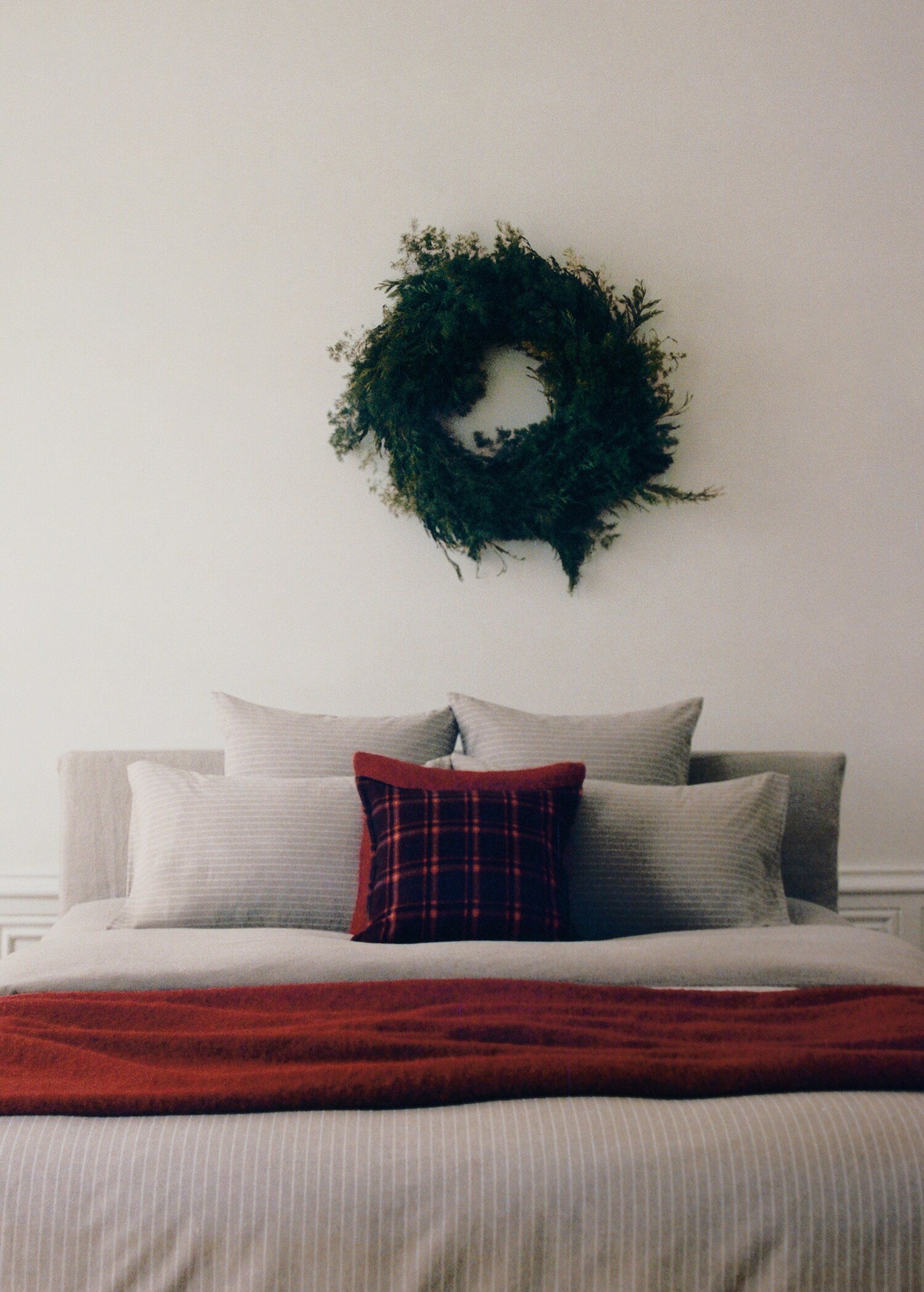 Cotton flannel duvet cover with fine-striped yarn for 180/200cm bed - Details of the article 6