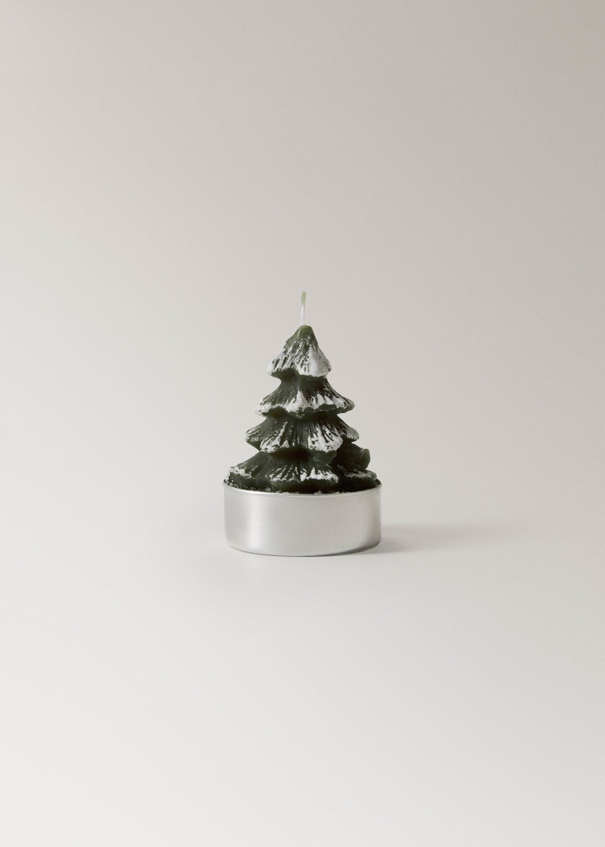 Set of 6 decorative tree-shaped candles - Details of the article 1, Green. Ref: 17008287-00.
