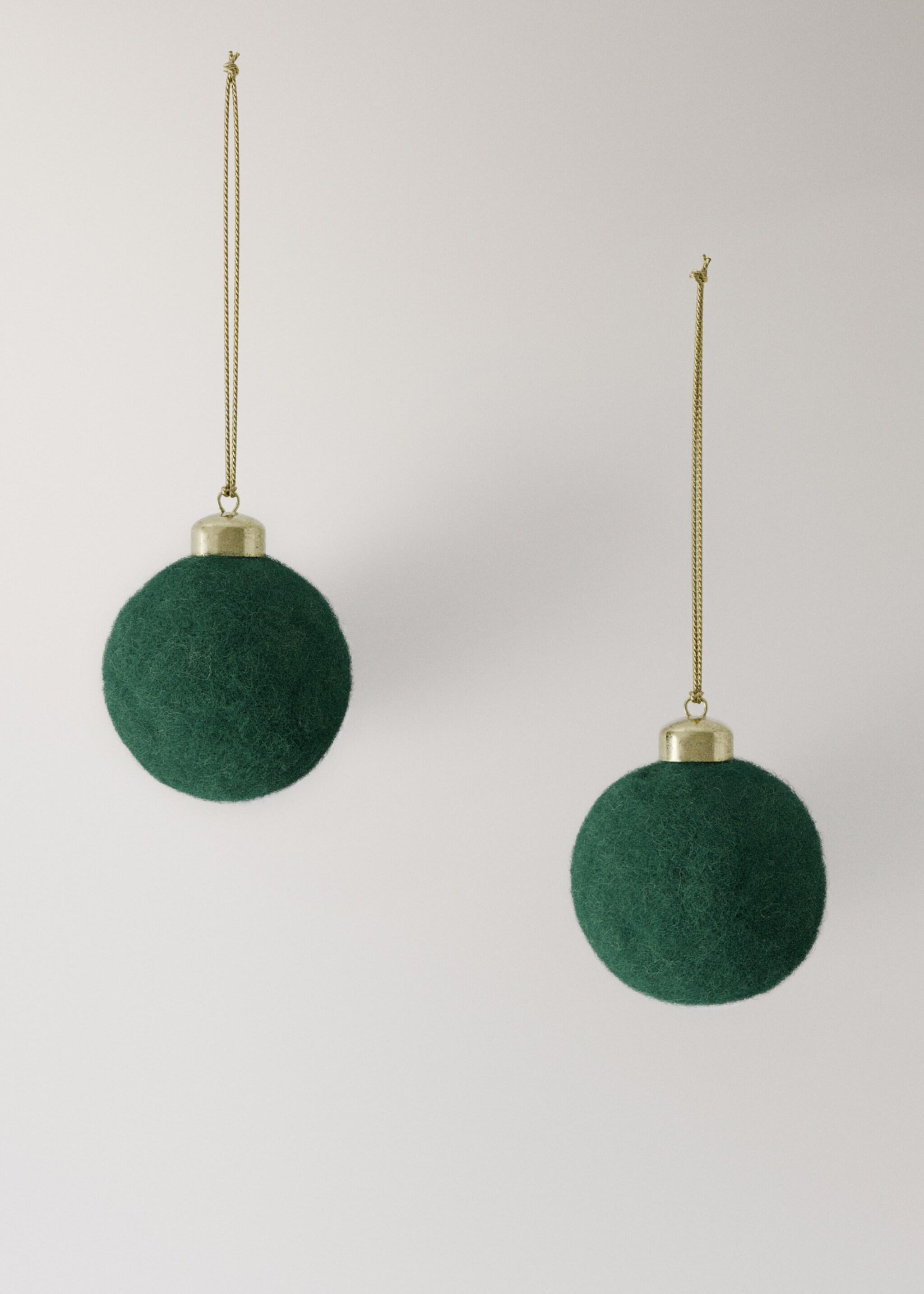 Felt bauble tree decorations - Article without model, Green. Ref: 17008298-00.