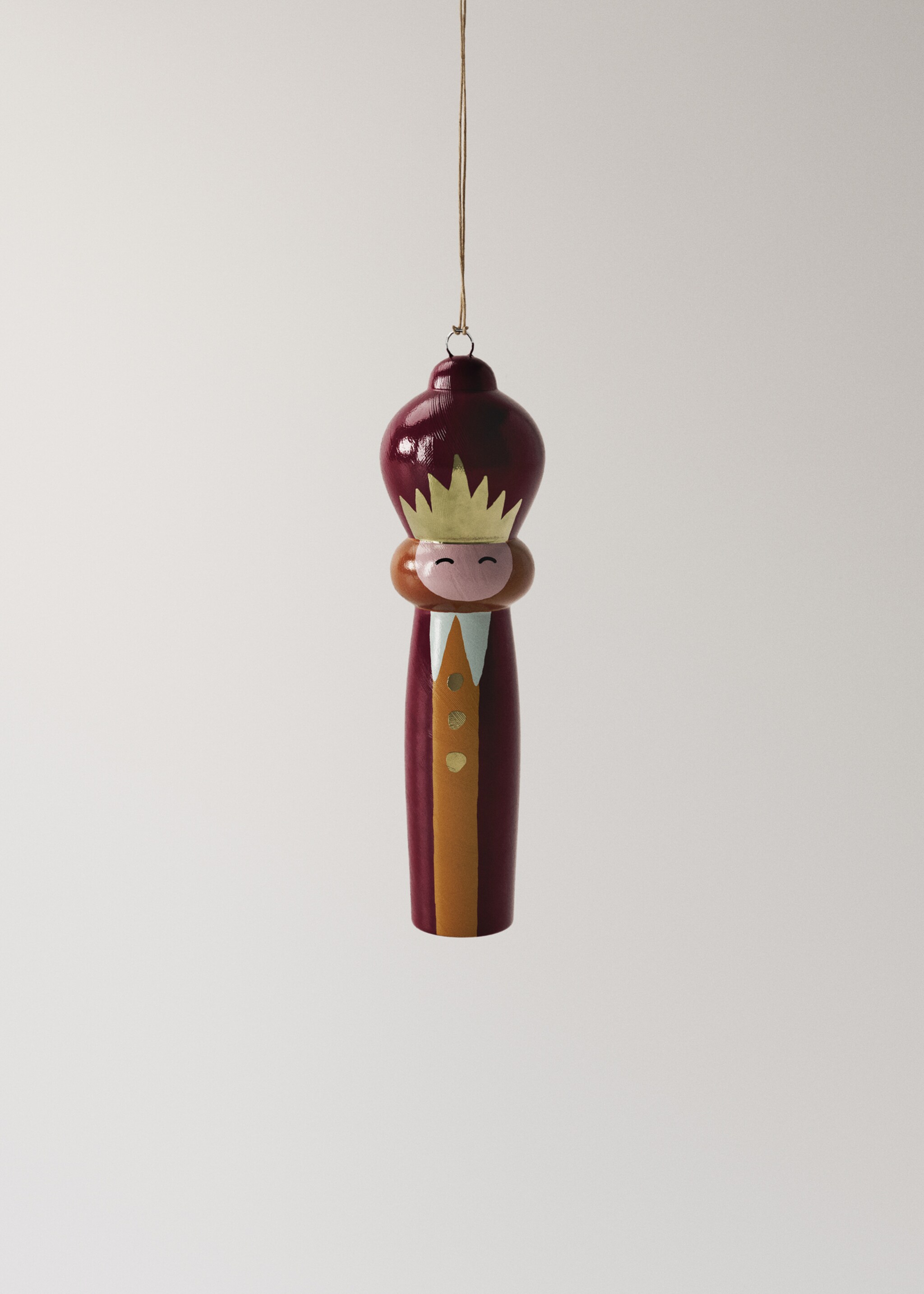 King Gaspar papier-mâché ornament - Article without model, Red. Ref: 17008300-00.