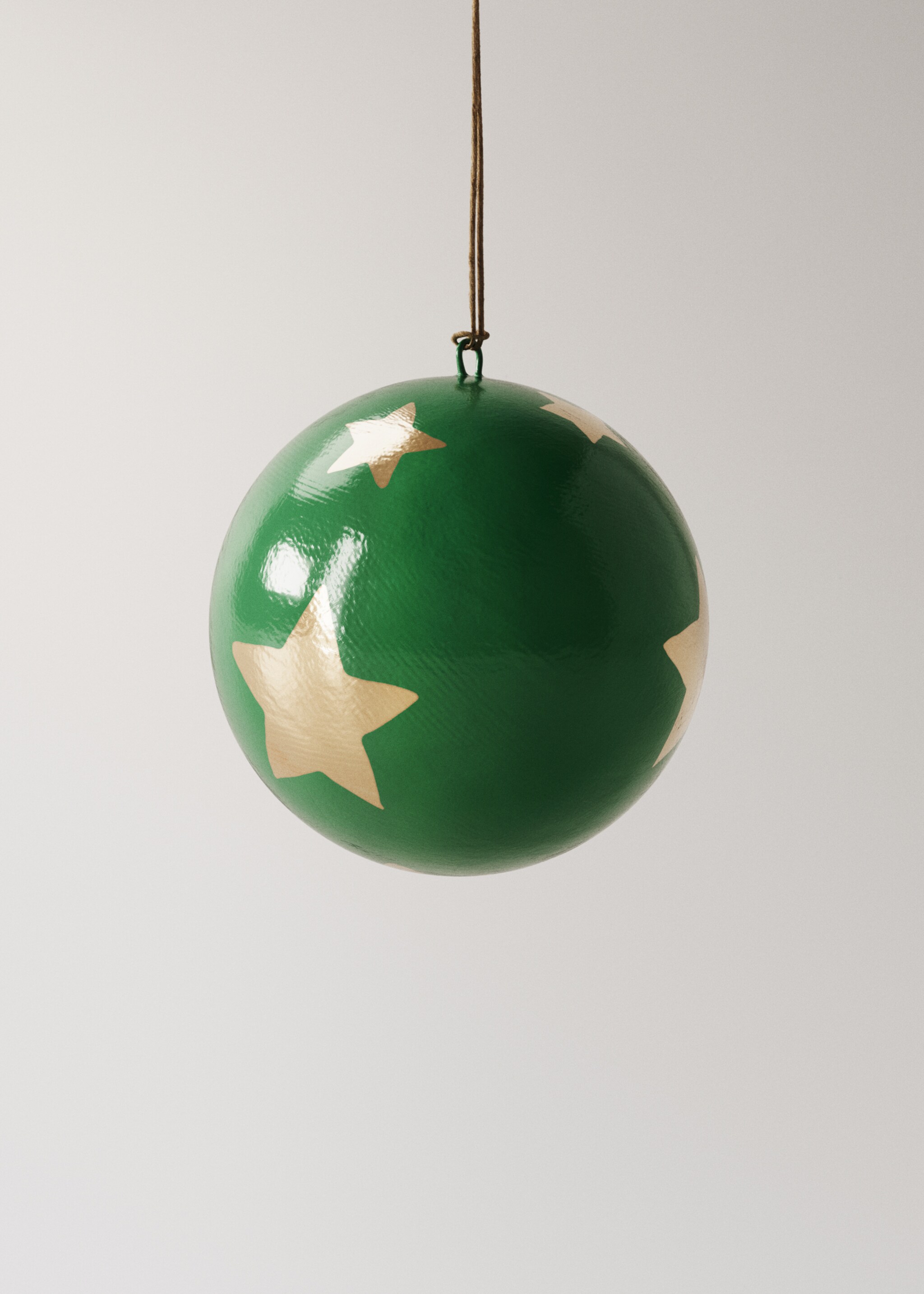 Papier-mâché ornaments - Details of the article 1, Green. Ref: 17008303-00.