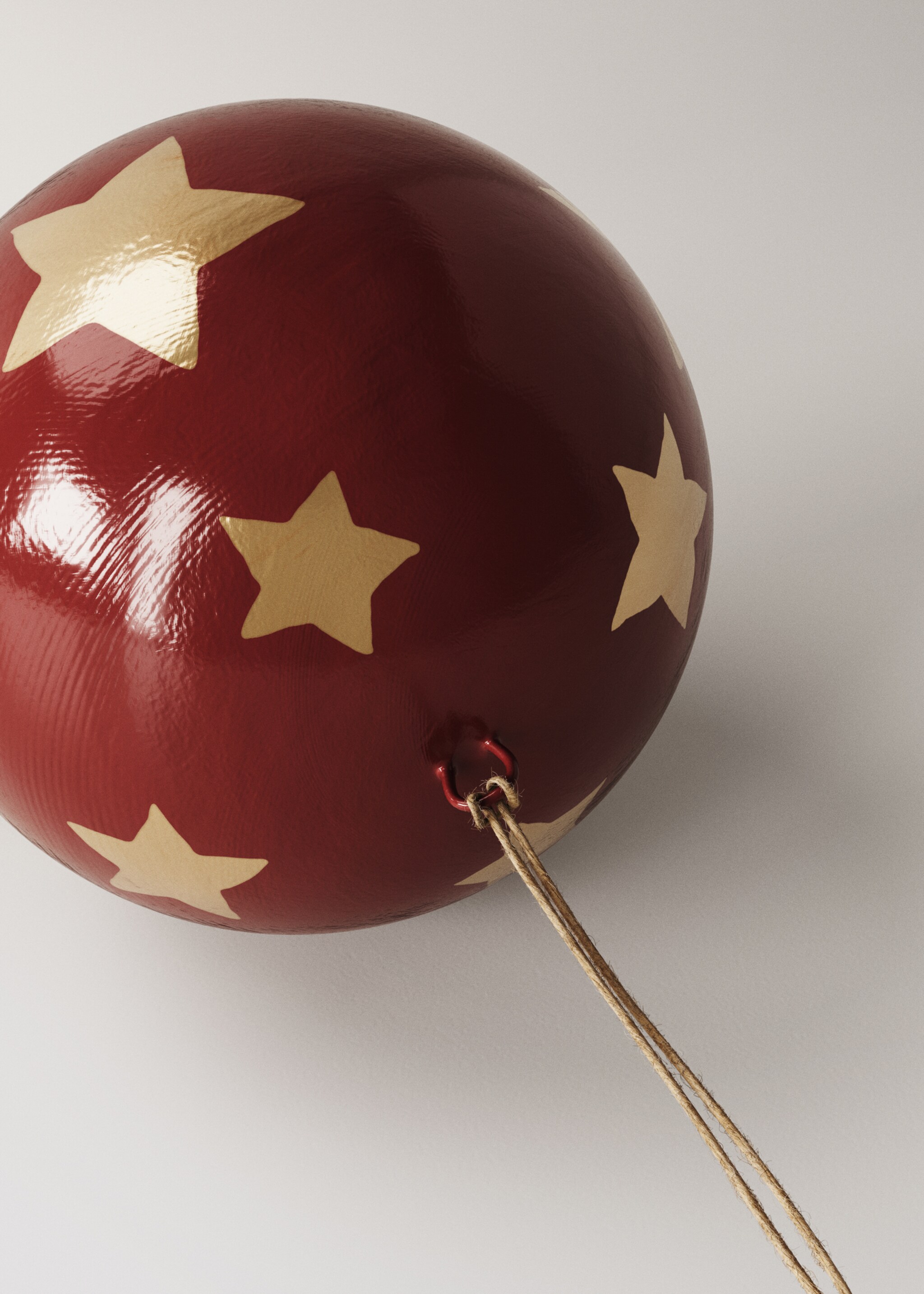 Papier-mâché ornaments - Details of the article 2, Red. Ref: 17008303-00.