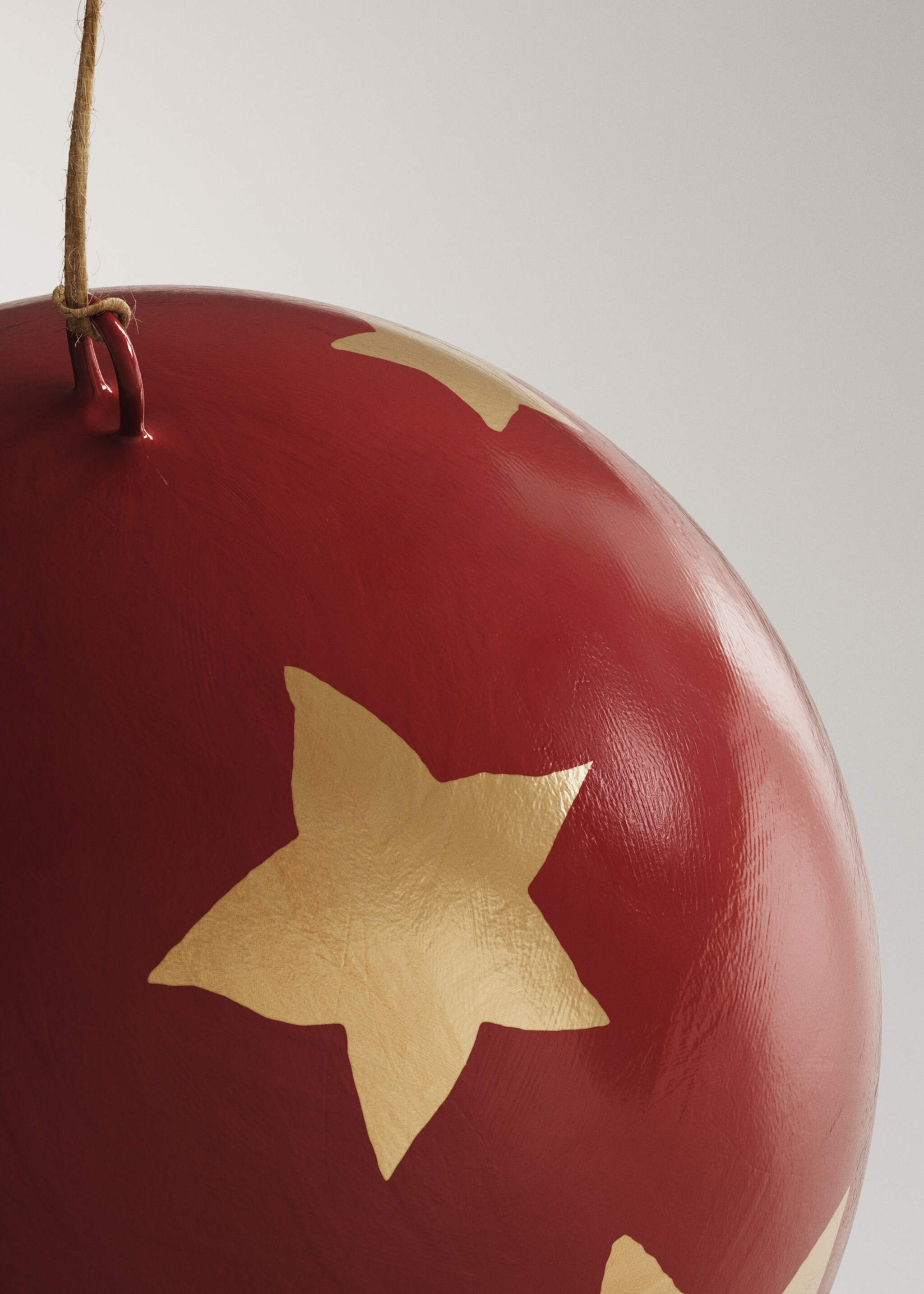 Papier-mâché ornaments - Details of the article 3, Red. Ref: 17008303-00.