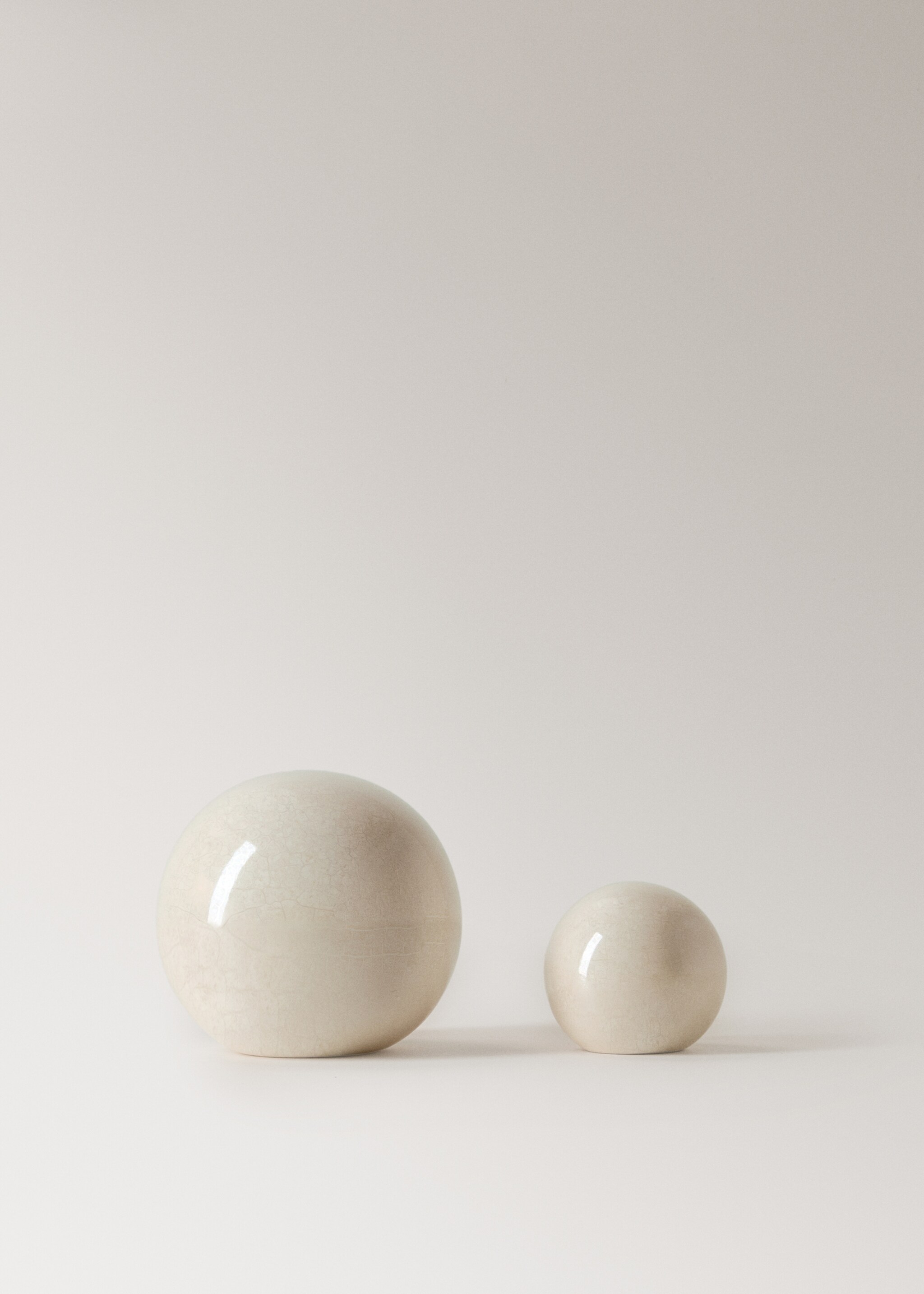 Large ceramic decorative marble - Details of the article 3, Light/Pastel Grey. Ref: 17008304-00.