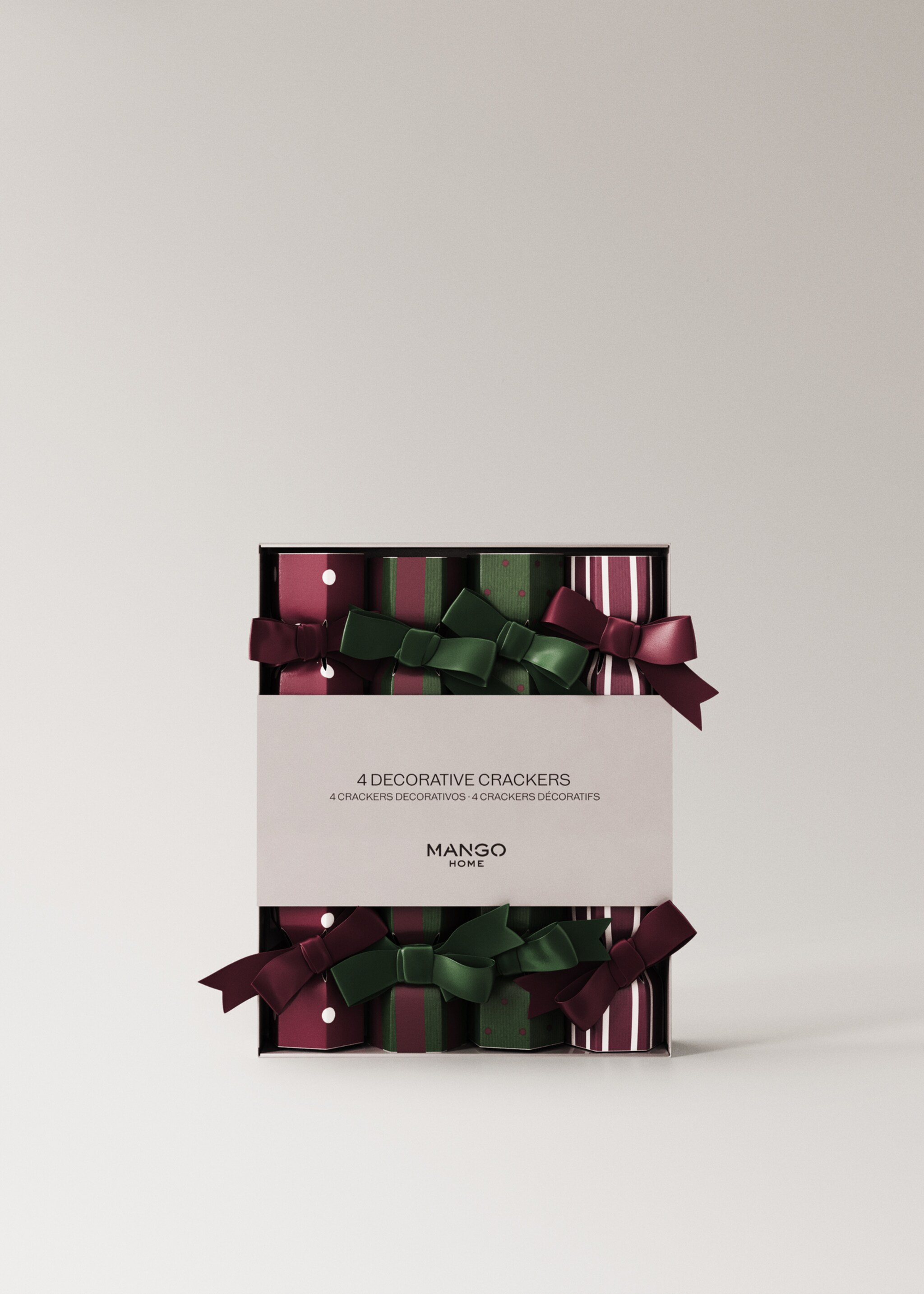 Kerstboomversiering in de vorm van knalbonbons - Detail van het artikel 4, Groen. Ref: 17008310-00.