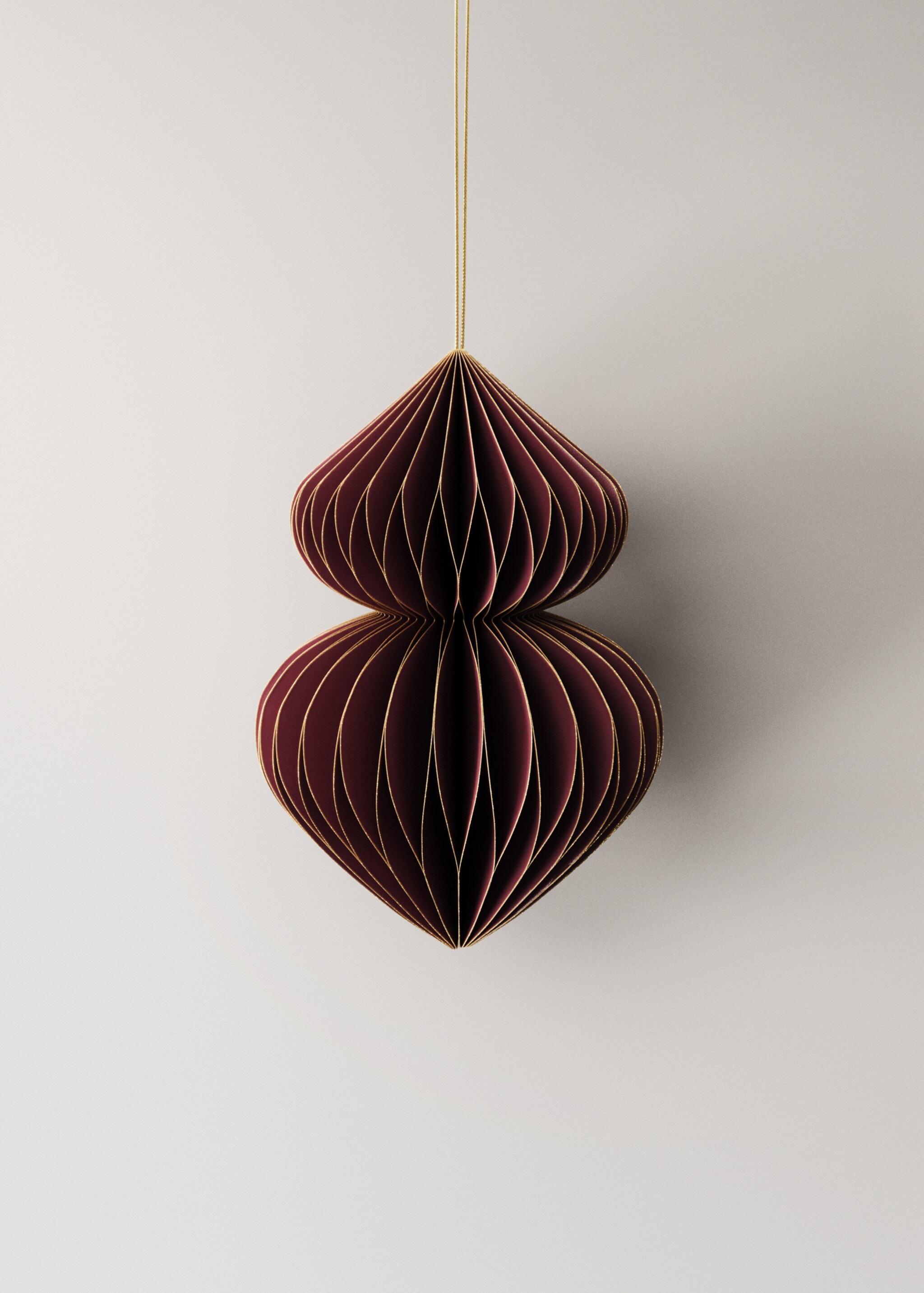 Paper tree decoration set - Details of the article 1, Maroon. Ref: 17008311-00.