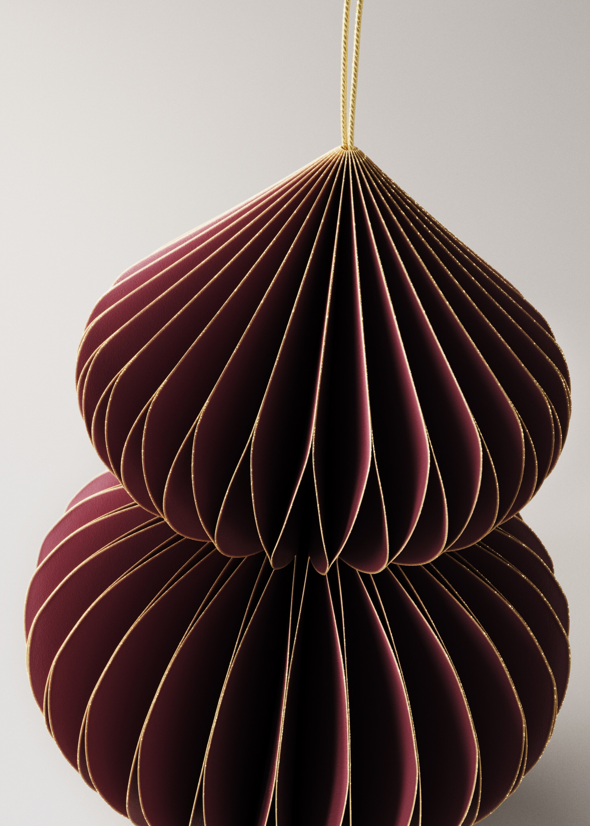 Paper tree decoration set - Details of the article 2, Maroon. Ref: 17008311-00.