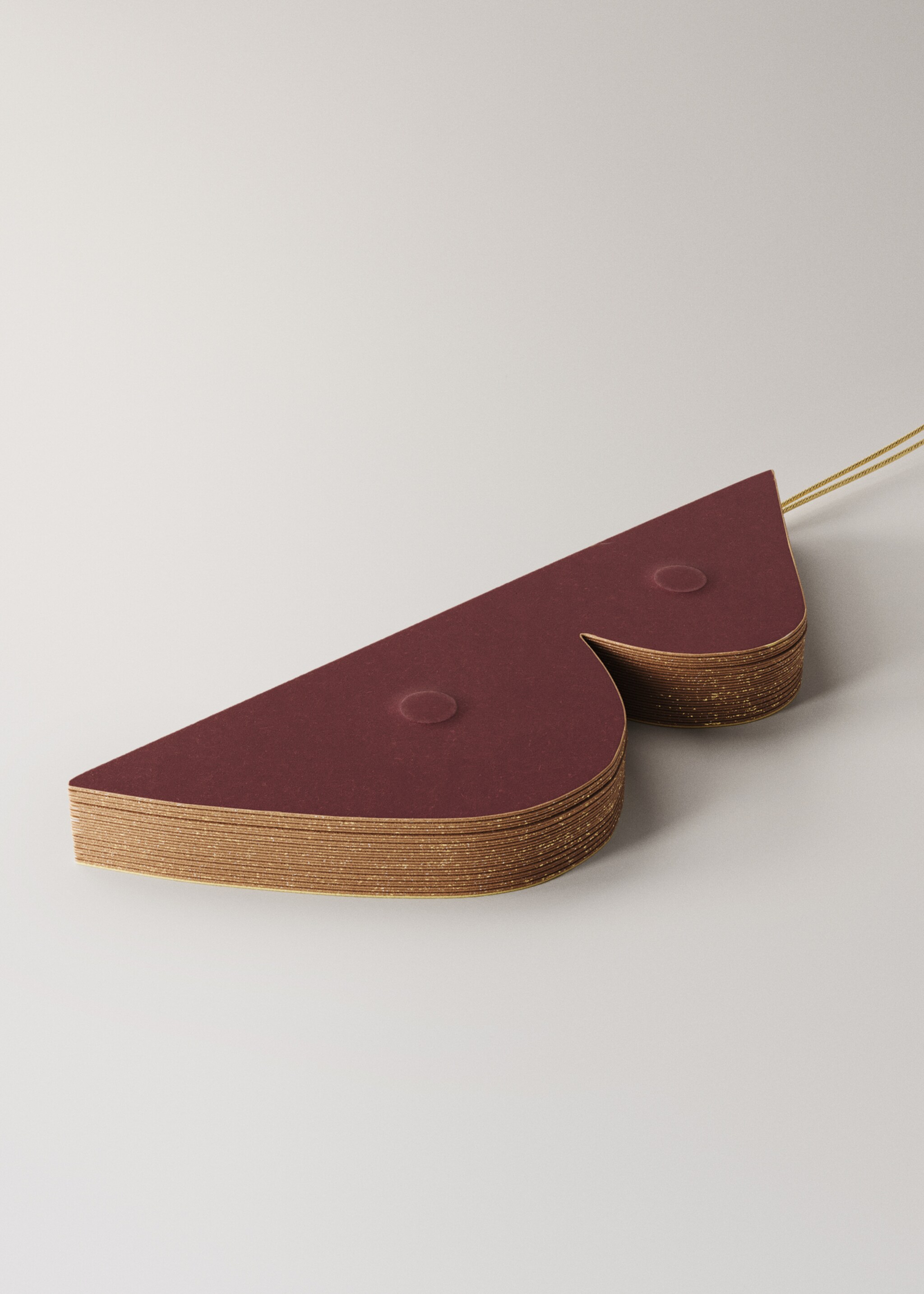 Paper tree decoration set - Details of the article 3, Maroon. Ref: 17008311-00.