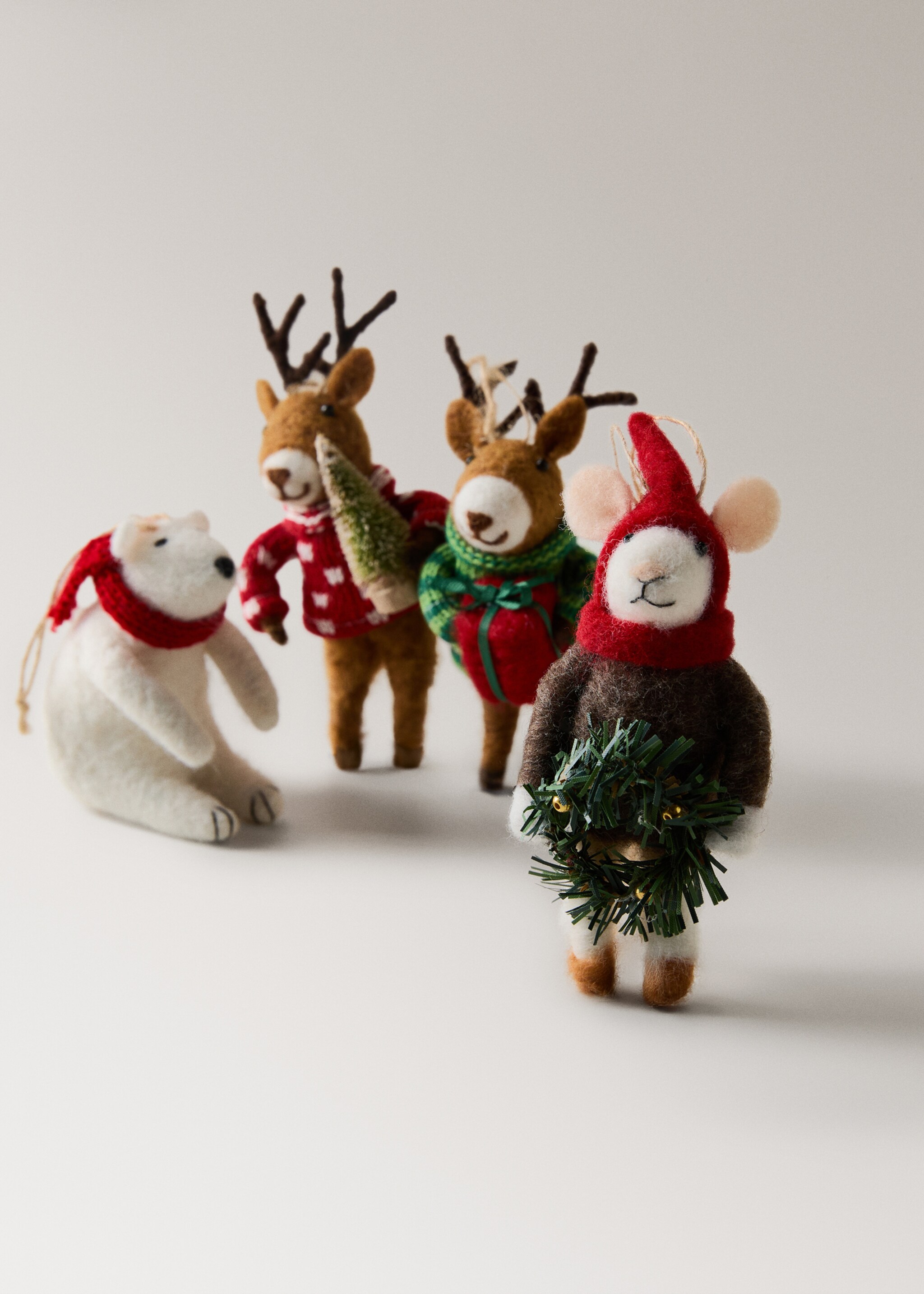 Filztier-Anhänger - Detail des Artikels 3, Weiß. Ref: 17008319-00.