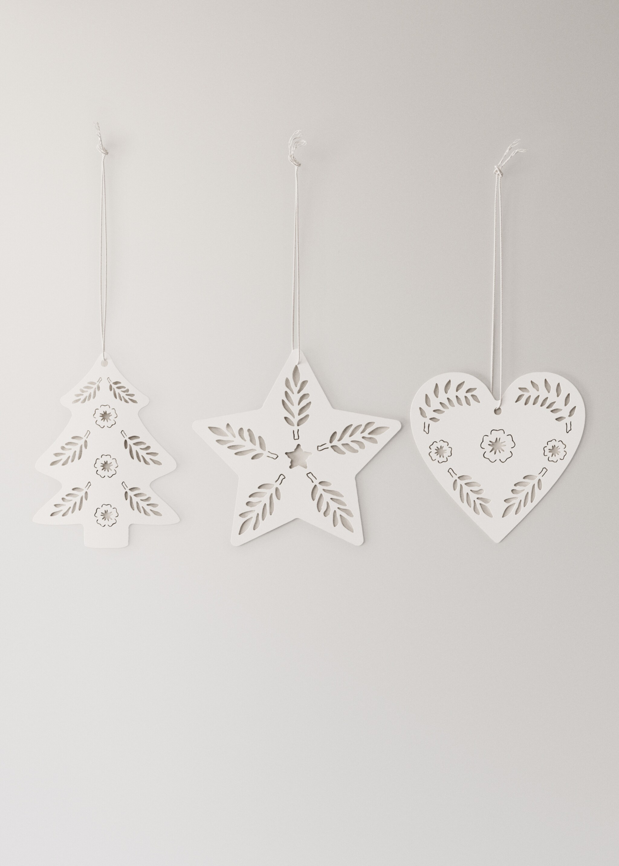 Paper tree ornaments 9 pcs - Article without model, White. Ref: 17008320-00.