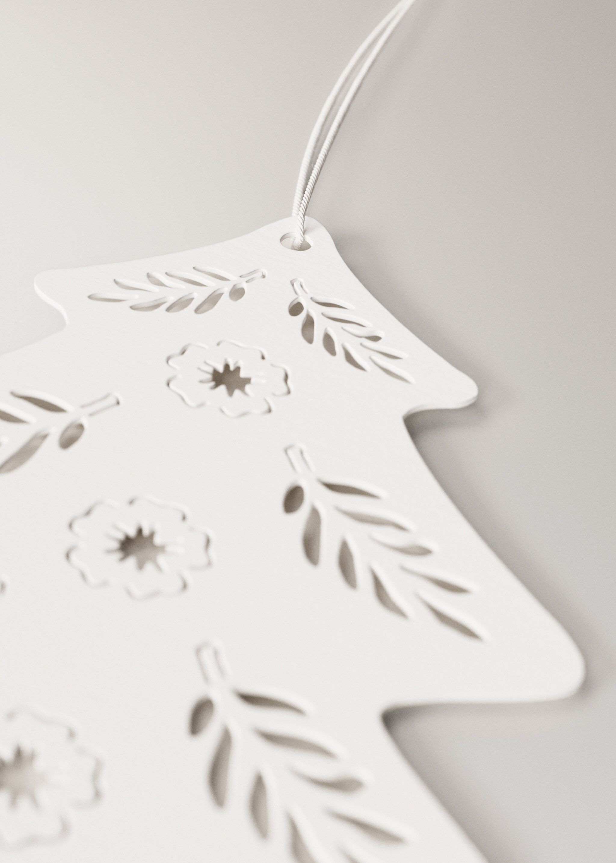 Paper tree ornaments 9 pcs - Details of the article 2, White. Ref: 17008320-00.