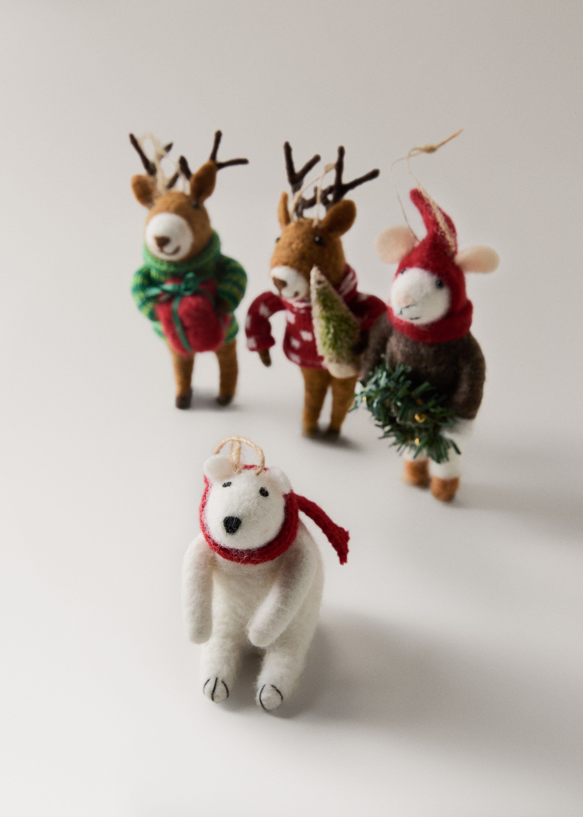 Filztier-Anhänger - Detail des Artikels 3, Weiß. Ref: 17008321-00.