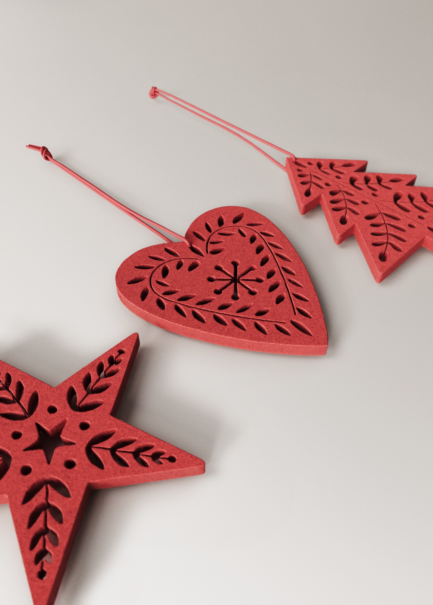 Στολίδια δέντρου από τσόχα 9 τμχ - Λεπτομέρεια του προϊόντος 1